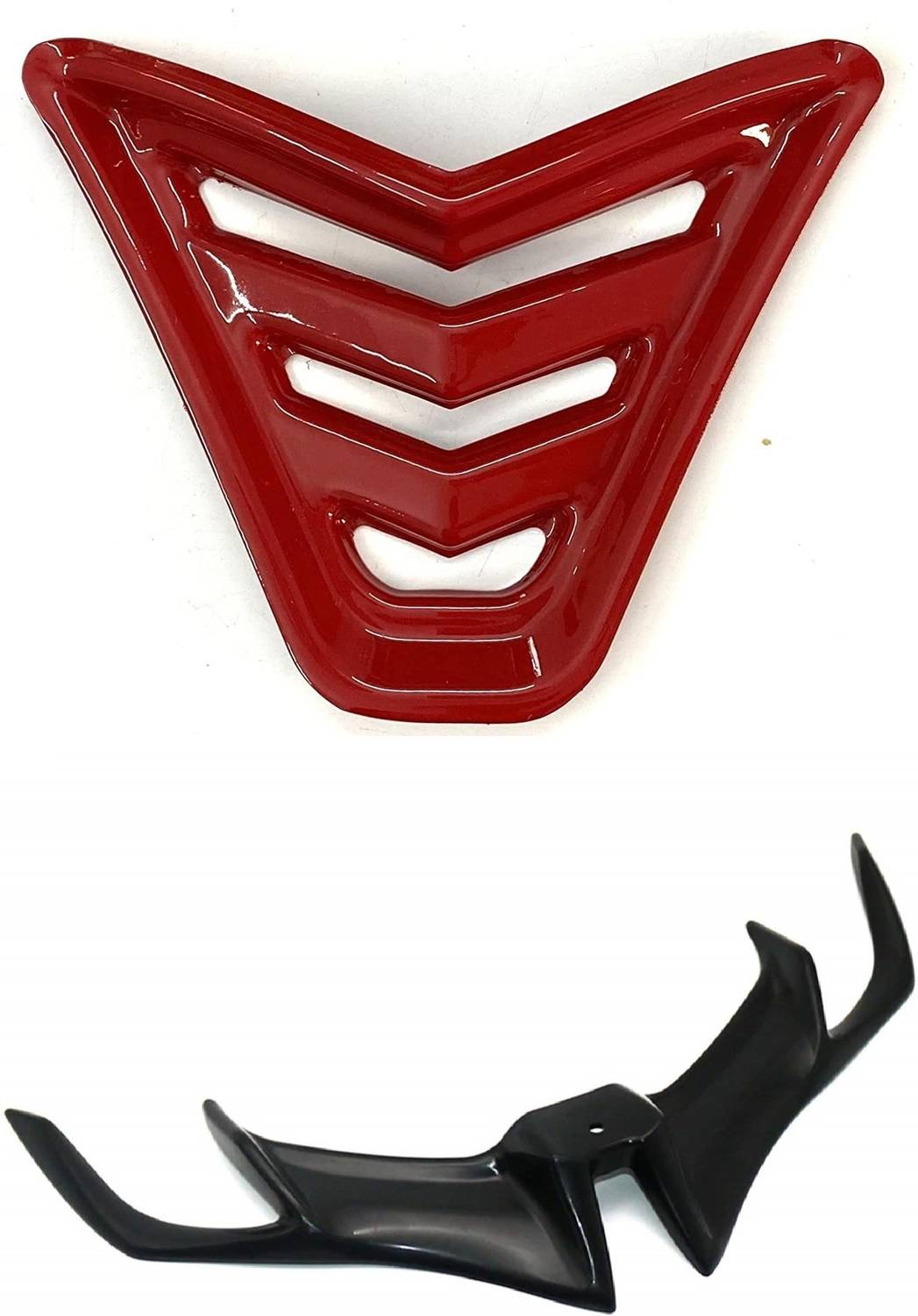 acube mart Nose Grill For Yamaha R15 V3 shine red + r15 v3 winglet black Bike Fairing Kit