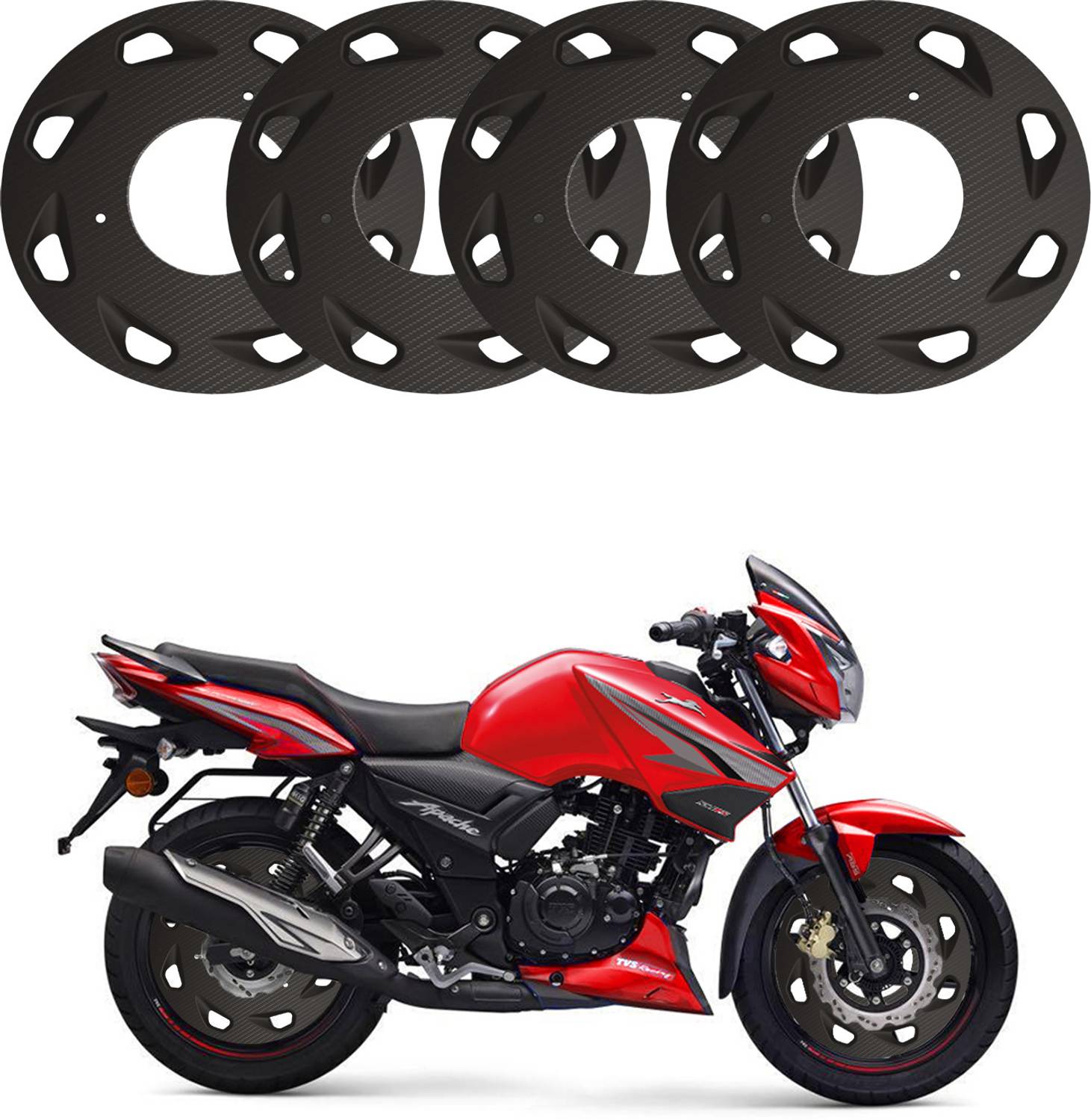 ASRYD 17 Inch 4 Pcs ABS Plastic Bike Wheel Cover - Image 1