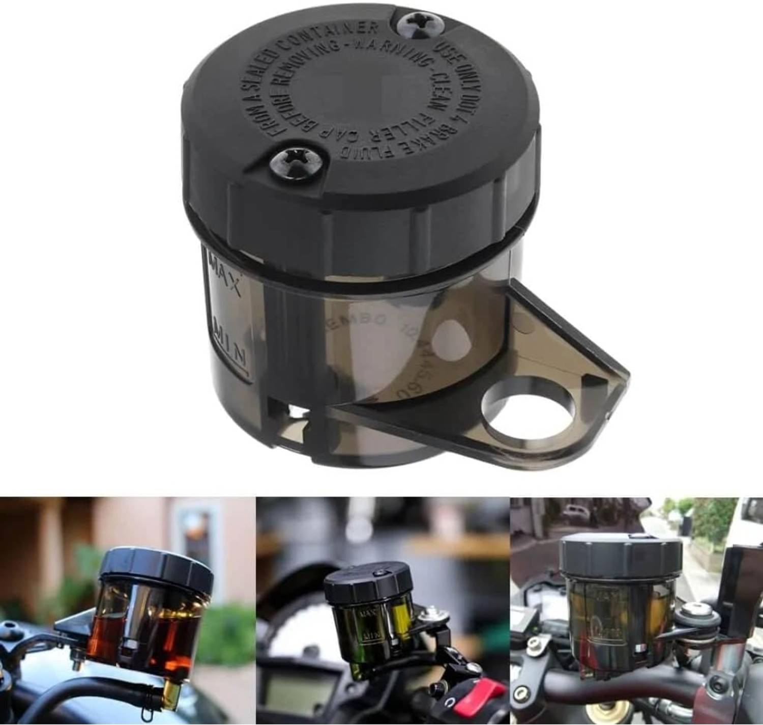 BIKEBLOOM 45ML Universl Motorcycle Brake Reservoir Cup Fluid Bottle Oil Reservoir Tank Cup Bike Fairing Kit