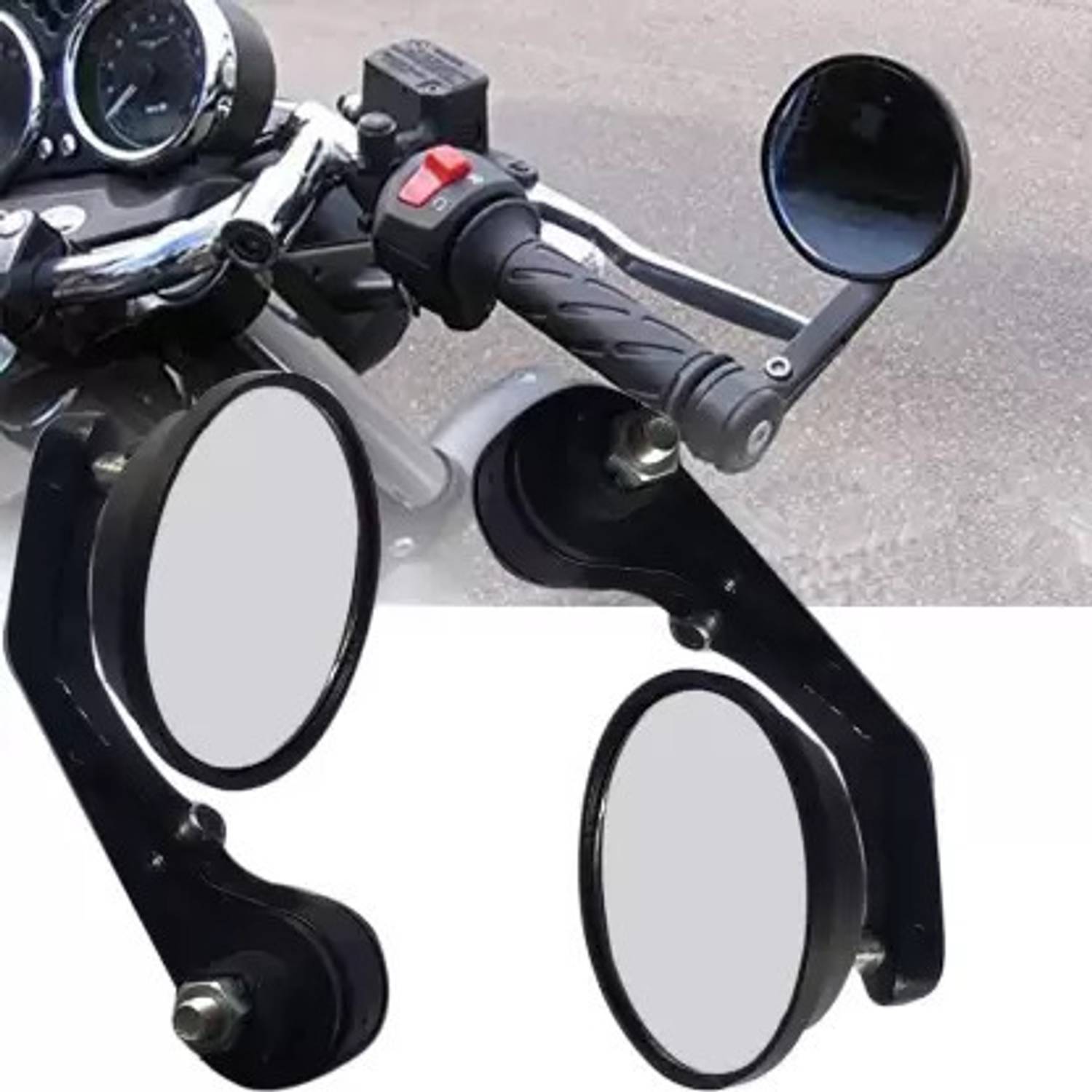 aqrin Manual Dual Mirror, Rear View Mirror, Driver Side For Universal - Image 1