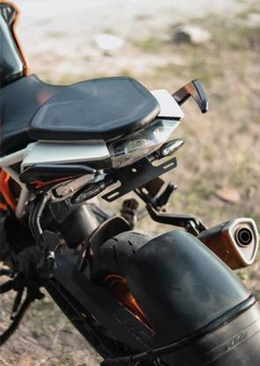 Image of Durior Orignel Tail Tidy /Fender Eliminator for KTM Duke 125 | 200 [bs6] | 250 | 390 Bike Number Plate (Stainless Steel 10 cm x 8 cm)
