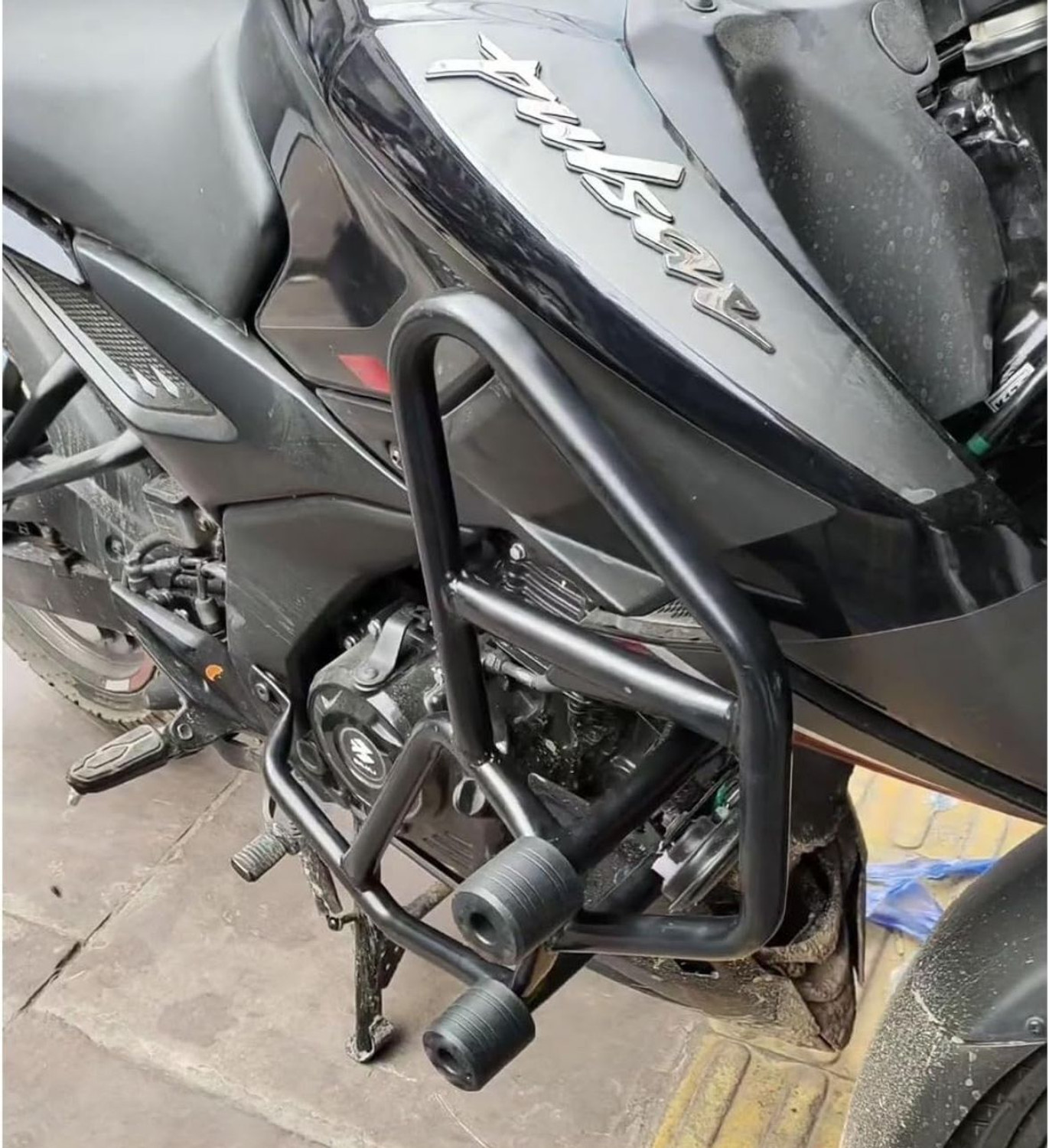 Image of Auto MT N160 / N250 CRASHGUARD LEGGUARD WID Frame Slider for Bajaj Pulsar N160 / N250 Bike Crash Guard (Bajaj)