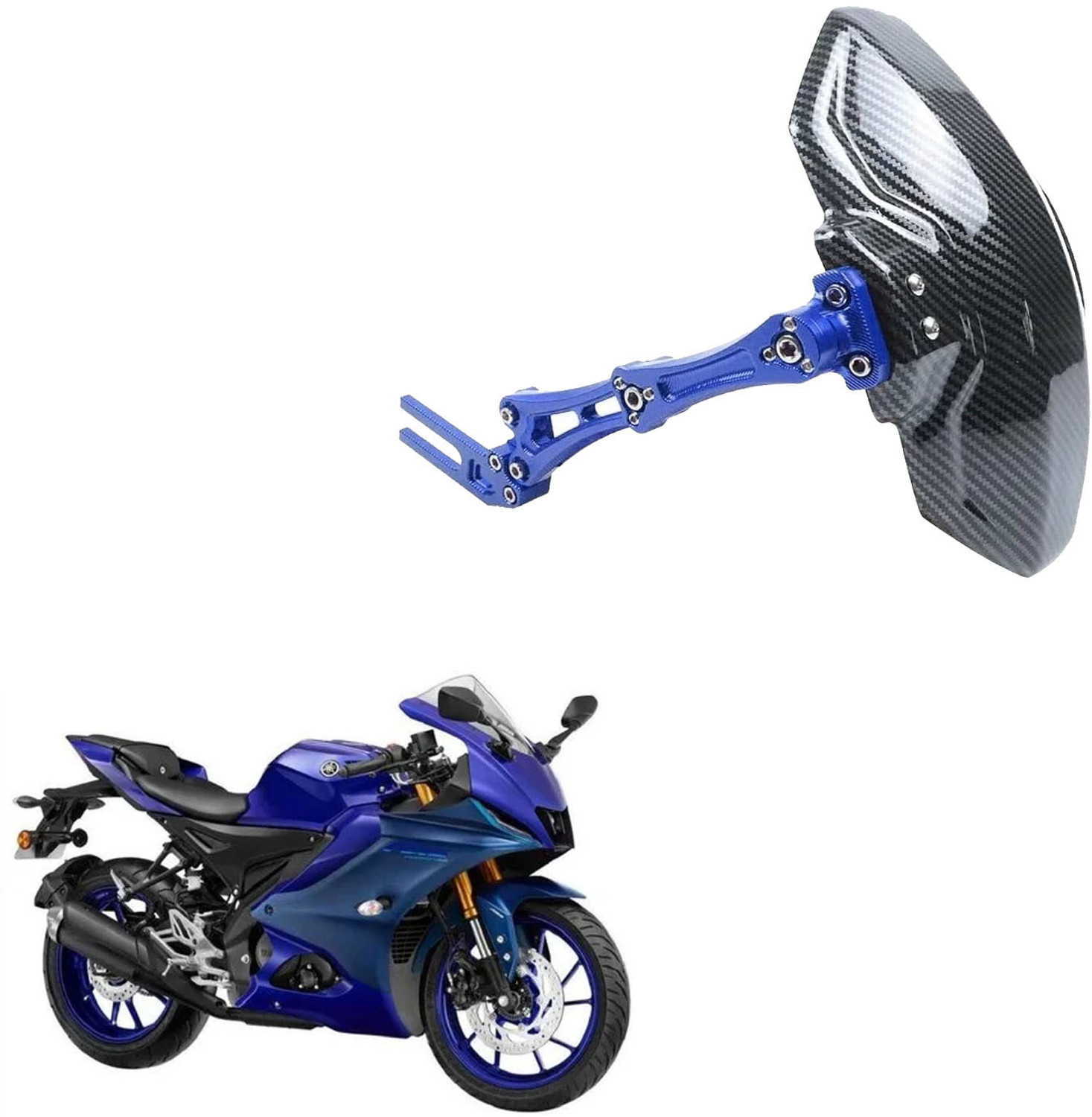 Image of Vagary CNC Rear Wheel Fender Tyre Hugger Mudguard for Yamaha R15 V4 / R15M Bike Fairing Kit