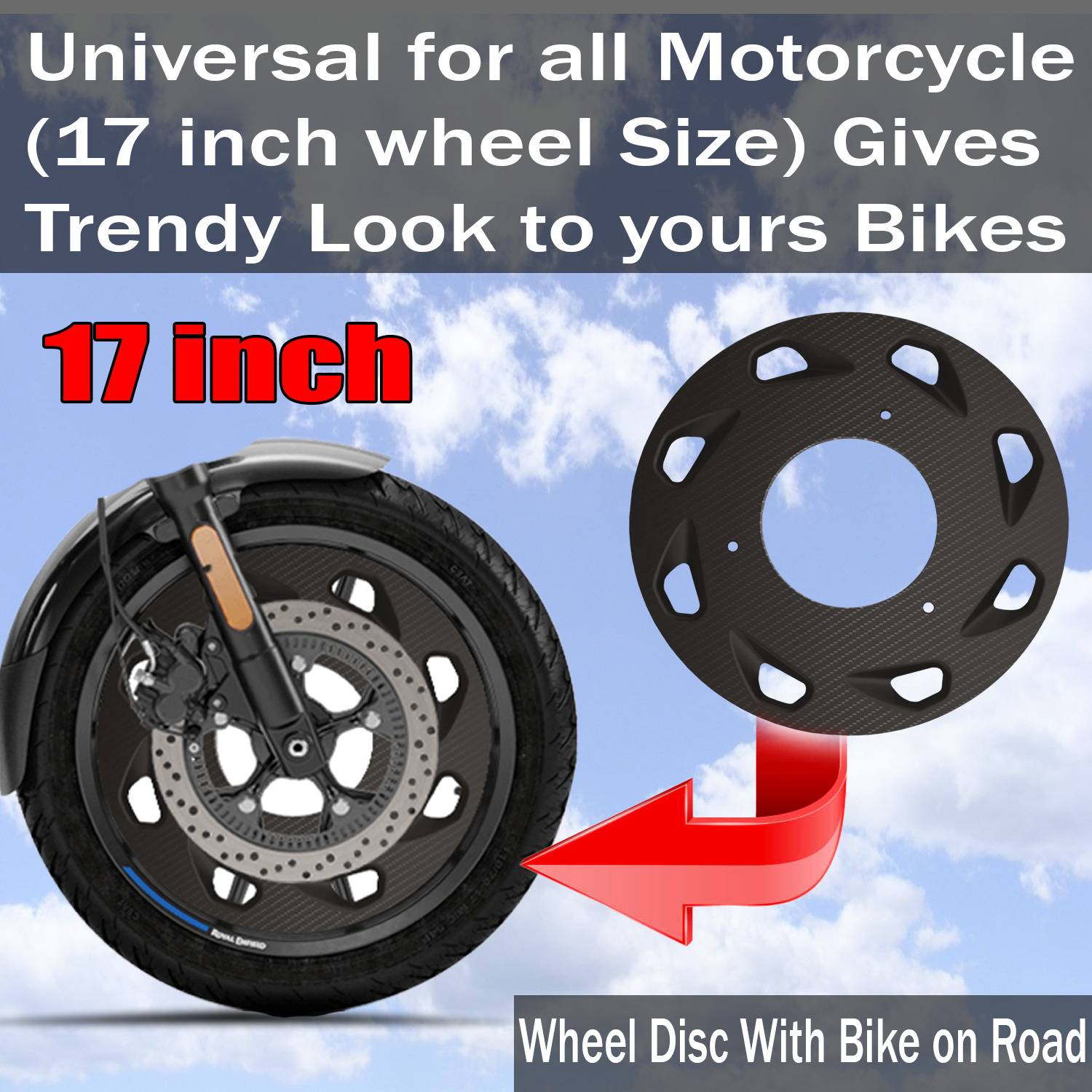 ASRYD 17 Inch 4 Pcs ABS Plastic Bike Wheel Cover - Image 4