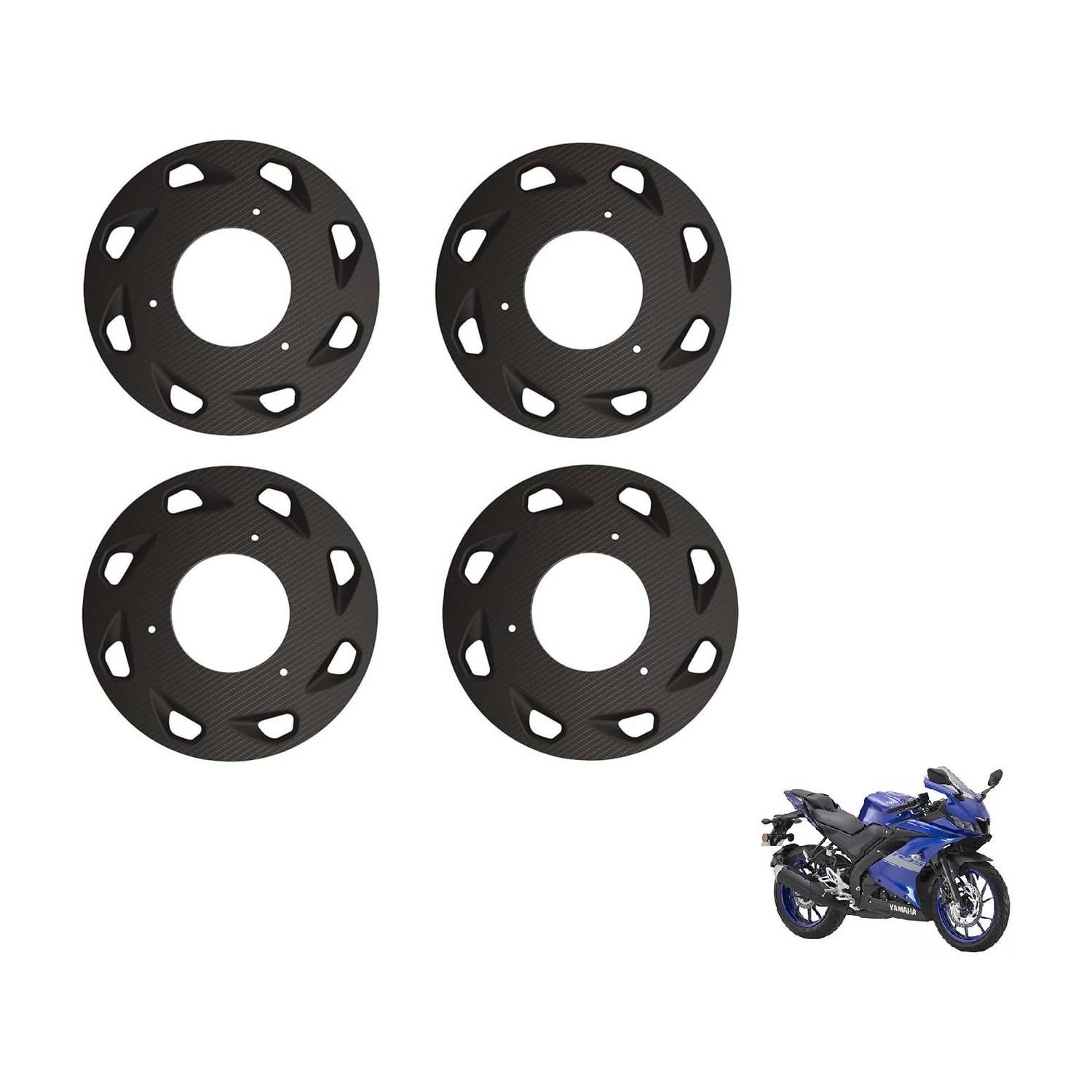 acube mart ducati style carbon WHEEL cover for 17inch for 2 wheel for r15 v3 bike faring Bike Fairing Kit
