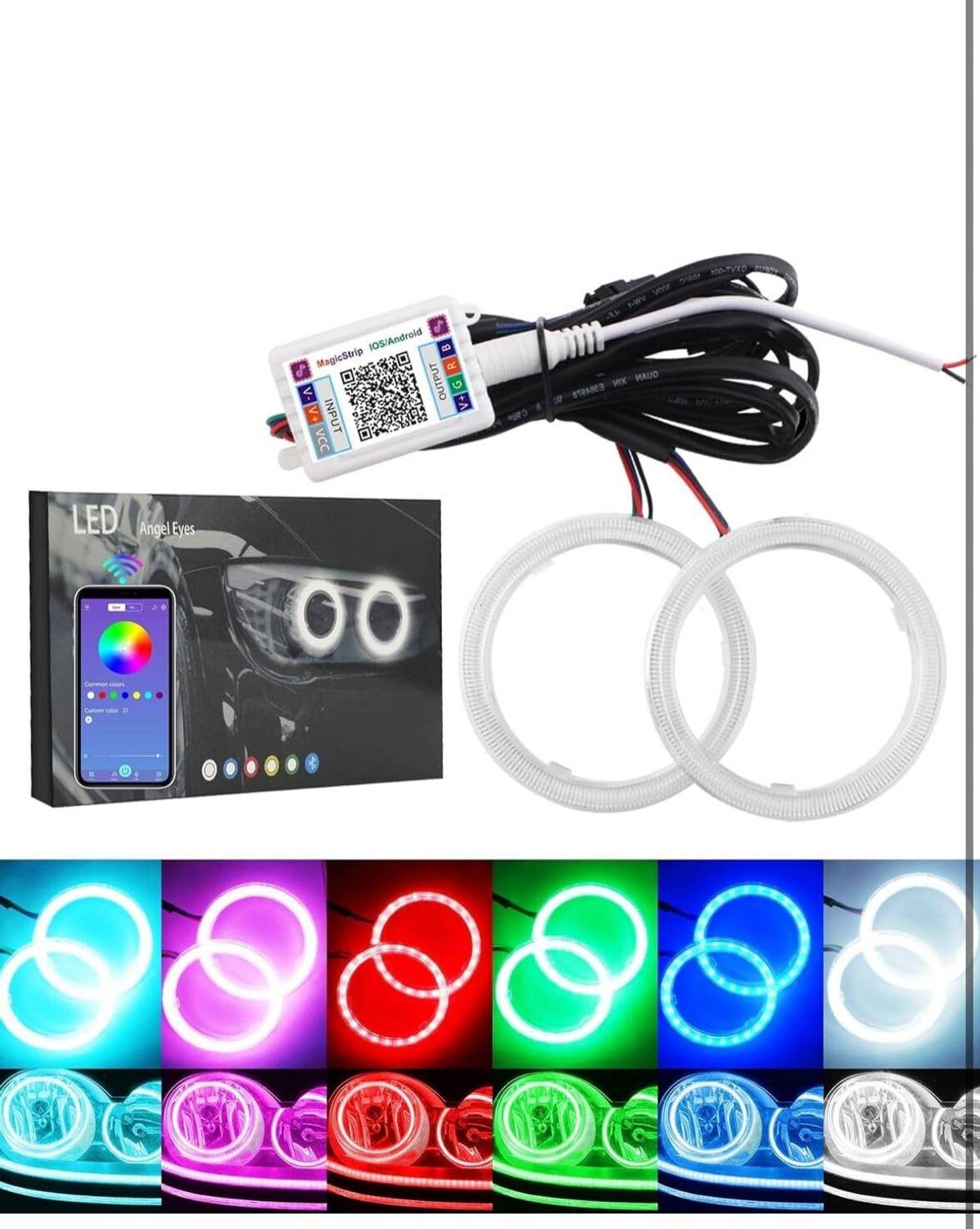 Auto MT RGB LED Rings Light 60MM Bike Kit - Image 1