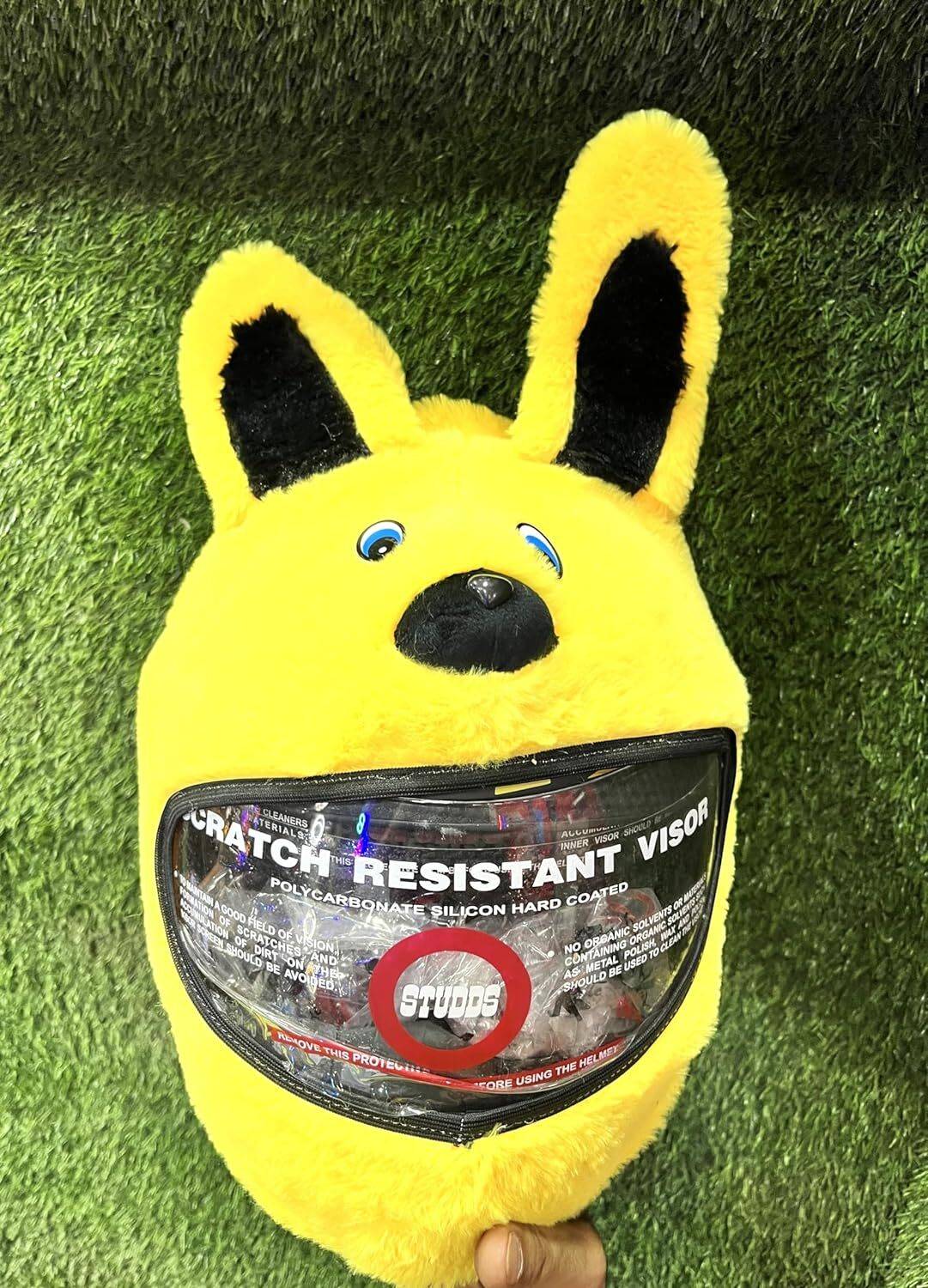BestLook Trendy Stylish Yellow Rabbit Bunny Helmet cover Helmet Buckle Clip