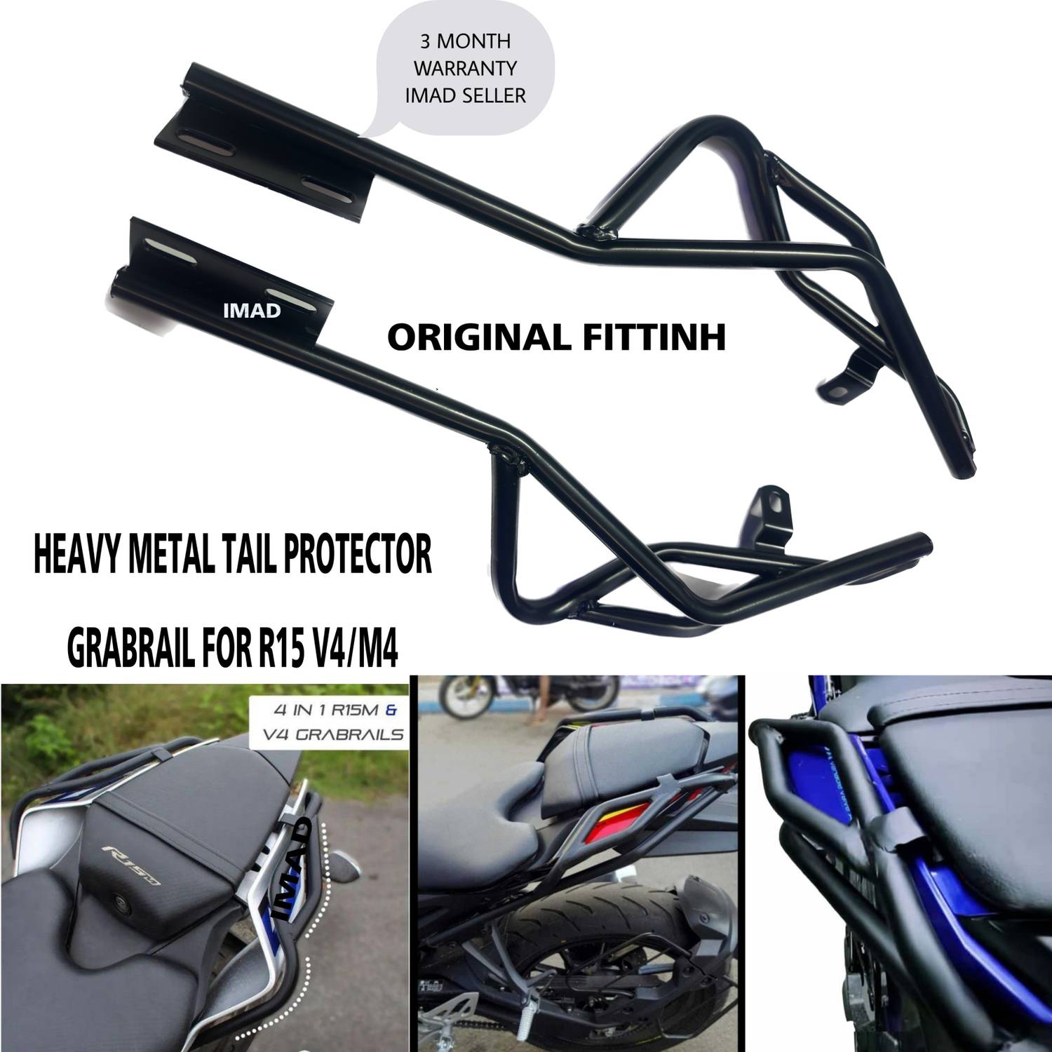 Aklin Boky NEW DESIGN GRABRAIL TAIL PROTECTOR V4/M4 Bike Fairing Kit