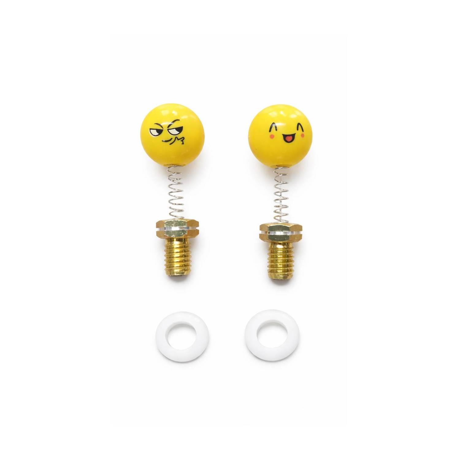 BikeFashionMart Smiley Dummy Nut with Spring momentum coil (Yellow Smiley) Bike Fork Spring Kit