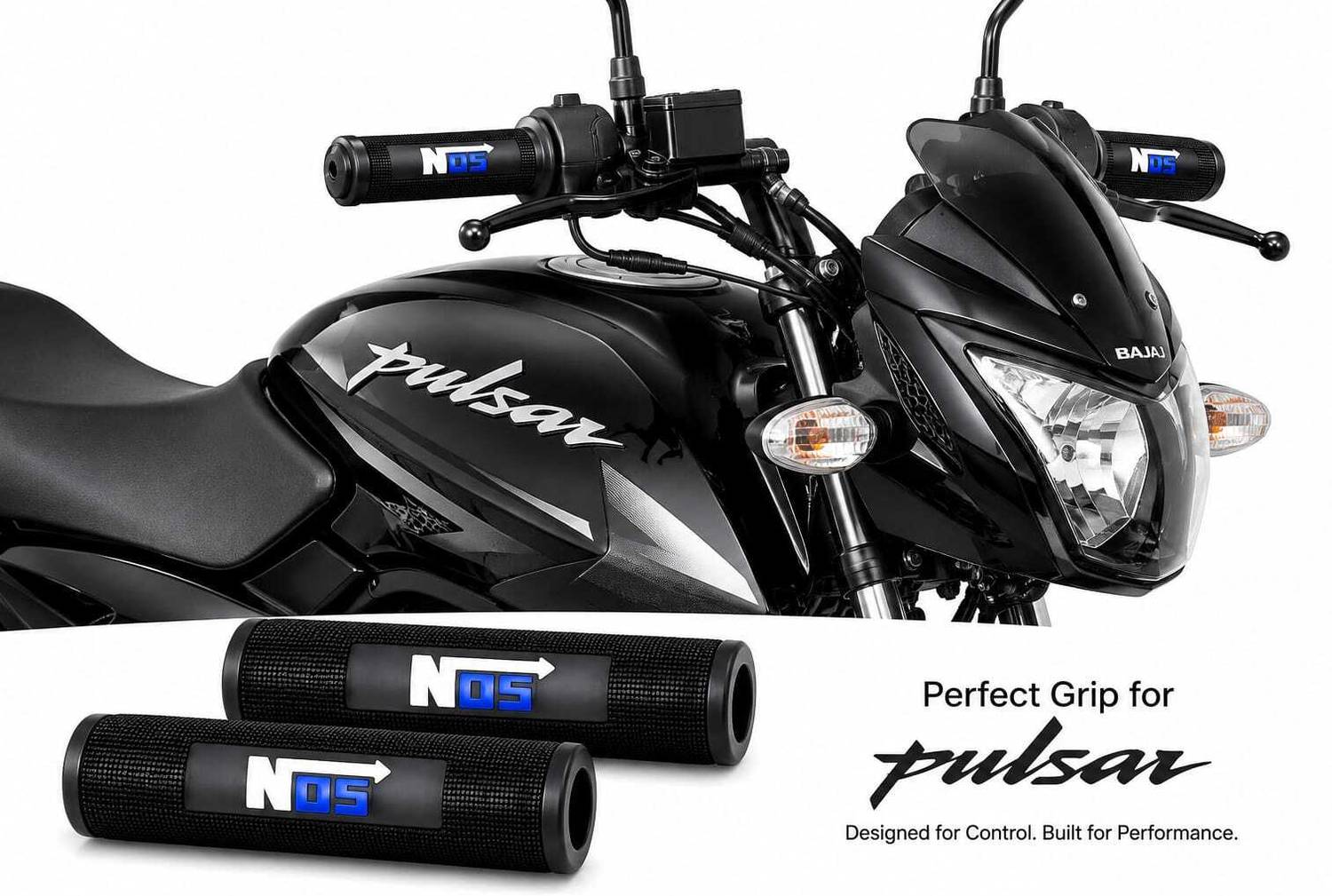 Moto Monster Handle Grips Black Set of 2 Pack of 2 - Image 3