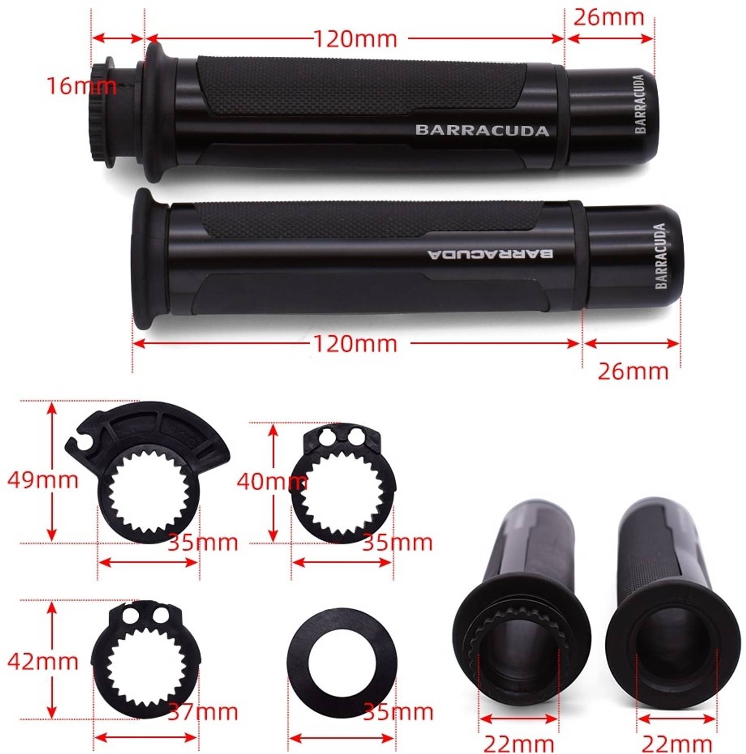 Hybrid BARRACUDA GOLD Bike Handle Bar Grip - Image 4