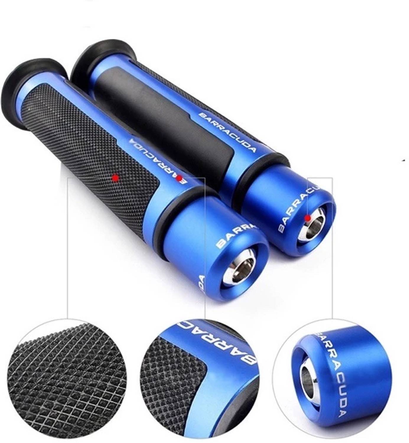 Vagary Barracuda Handle Grip with Metal Handlebar Ends (Blue) - Image 2