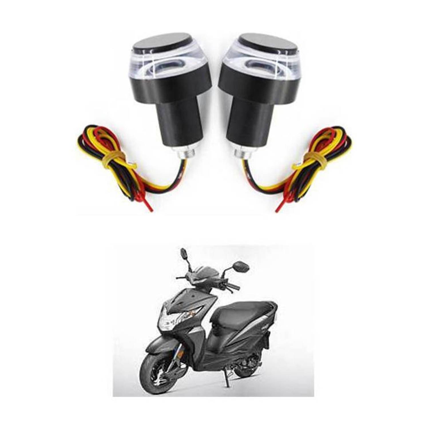 APICAL Bike Handle Bar LED Turn Signal Indicators For Dio Bike Handlebar Weights