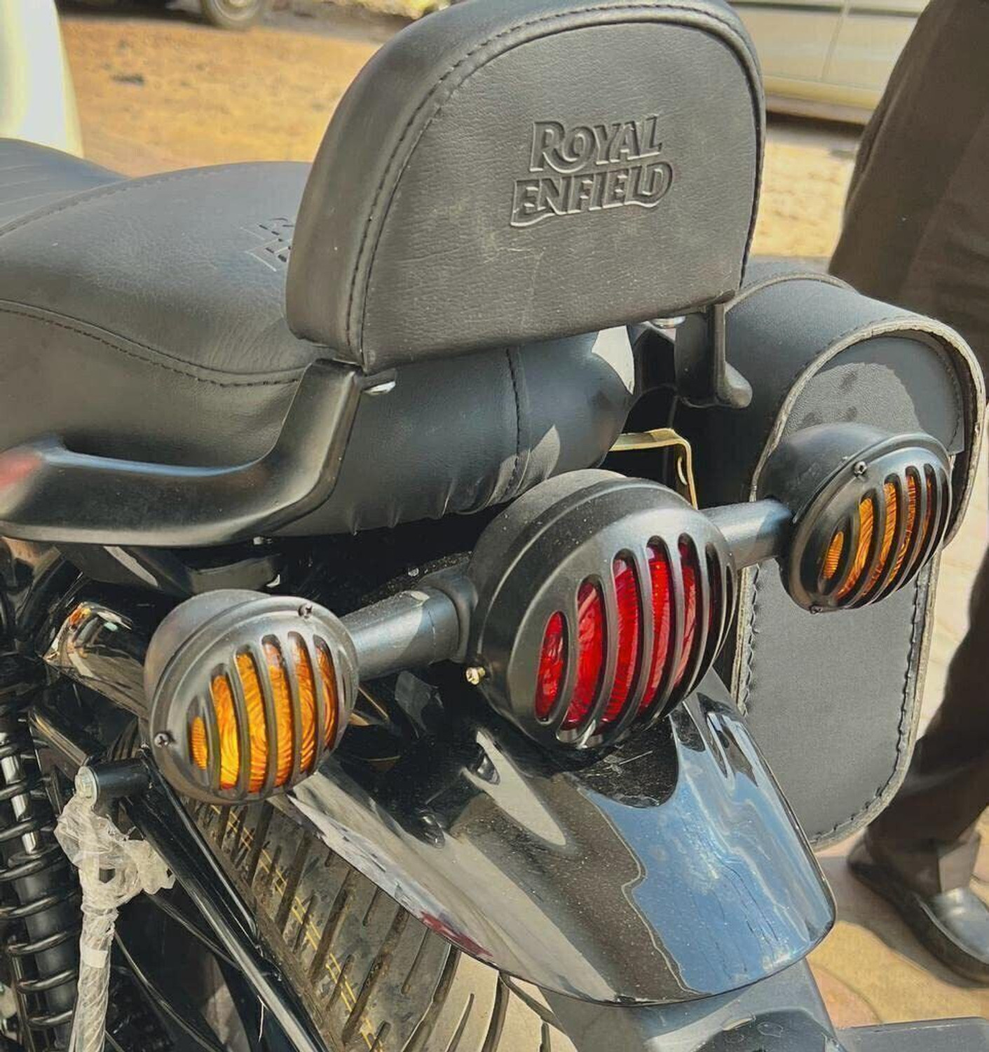 Image of EAZ Grill Set for Hunter 350 Bike, Front Headlight Grill Cover Set with Tail Lamp Bike Headlight Grill