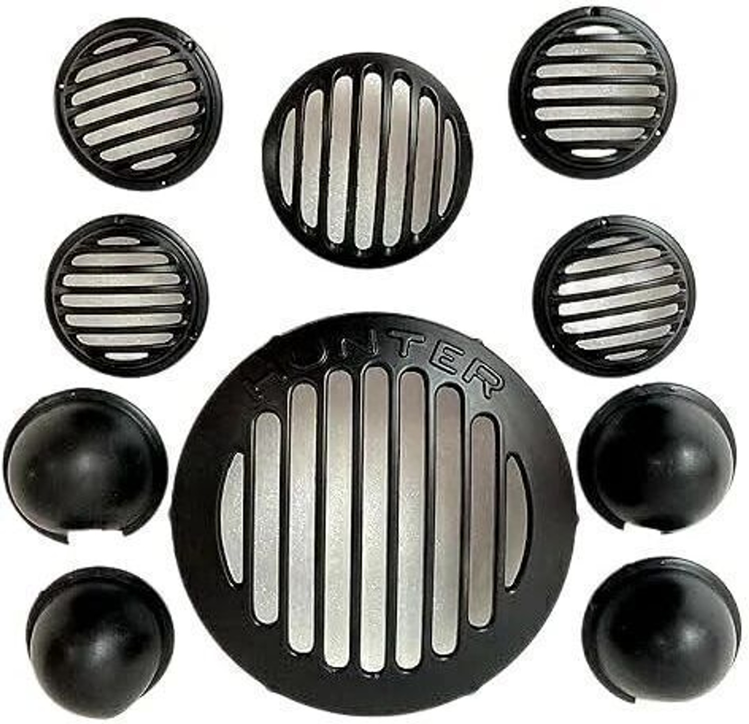 Image of EAZ Grill Set for Hunter 350 Bike, Front Headlight Grill Cover Set with Tail Lamp Bike Headlight Grill