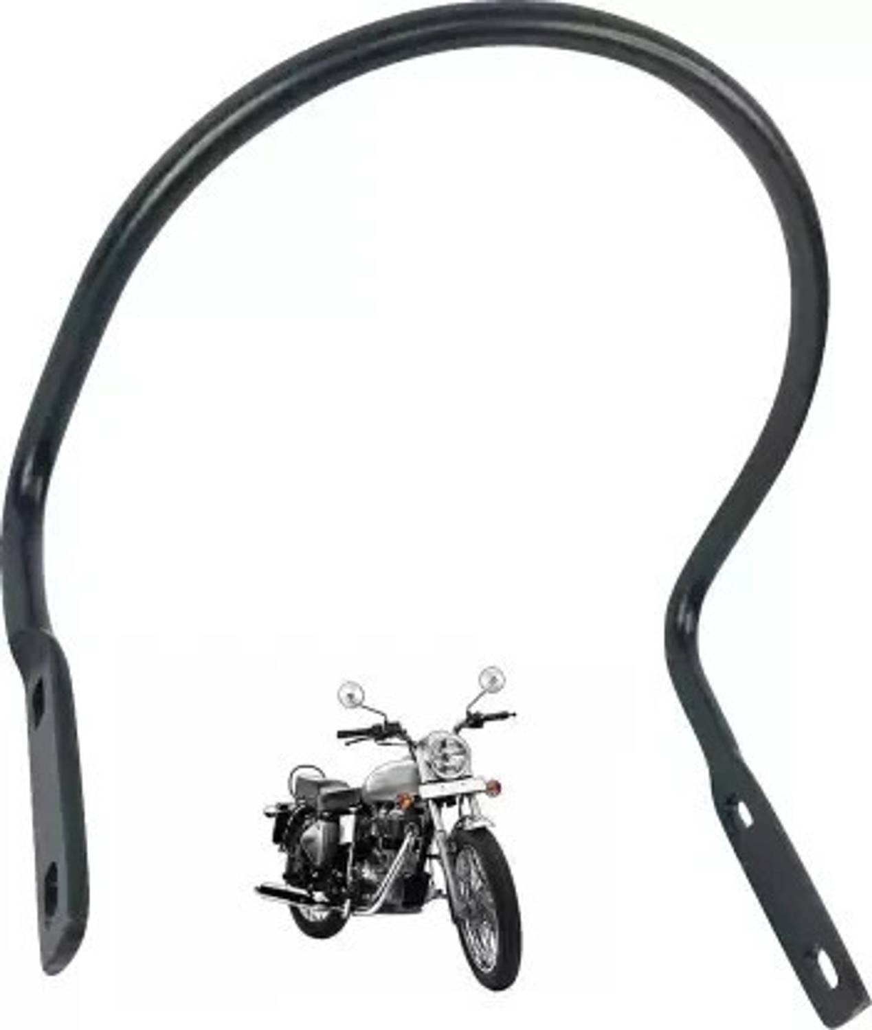 aqrin Rear Seat Handle U Type Backrest for Royal Enfield Electra Bike Headlight Grill