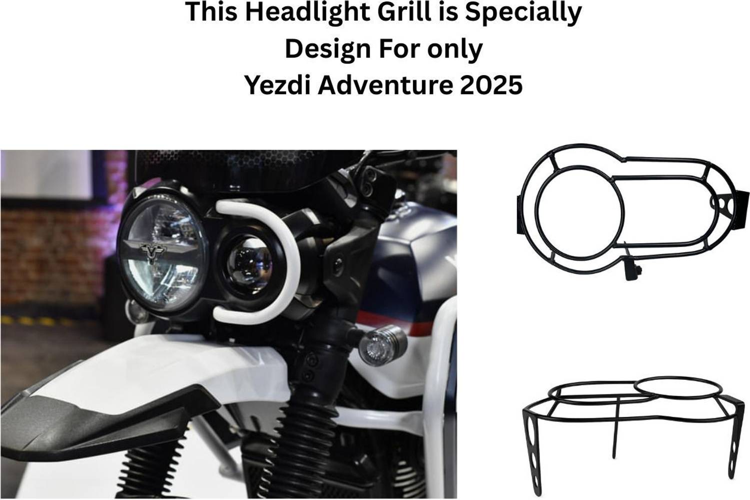 RydMate YEZDI-ADVENTURE-2025 300g Bike Headlight Grill Price in