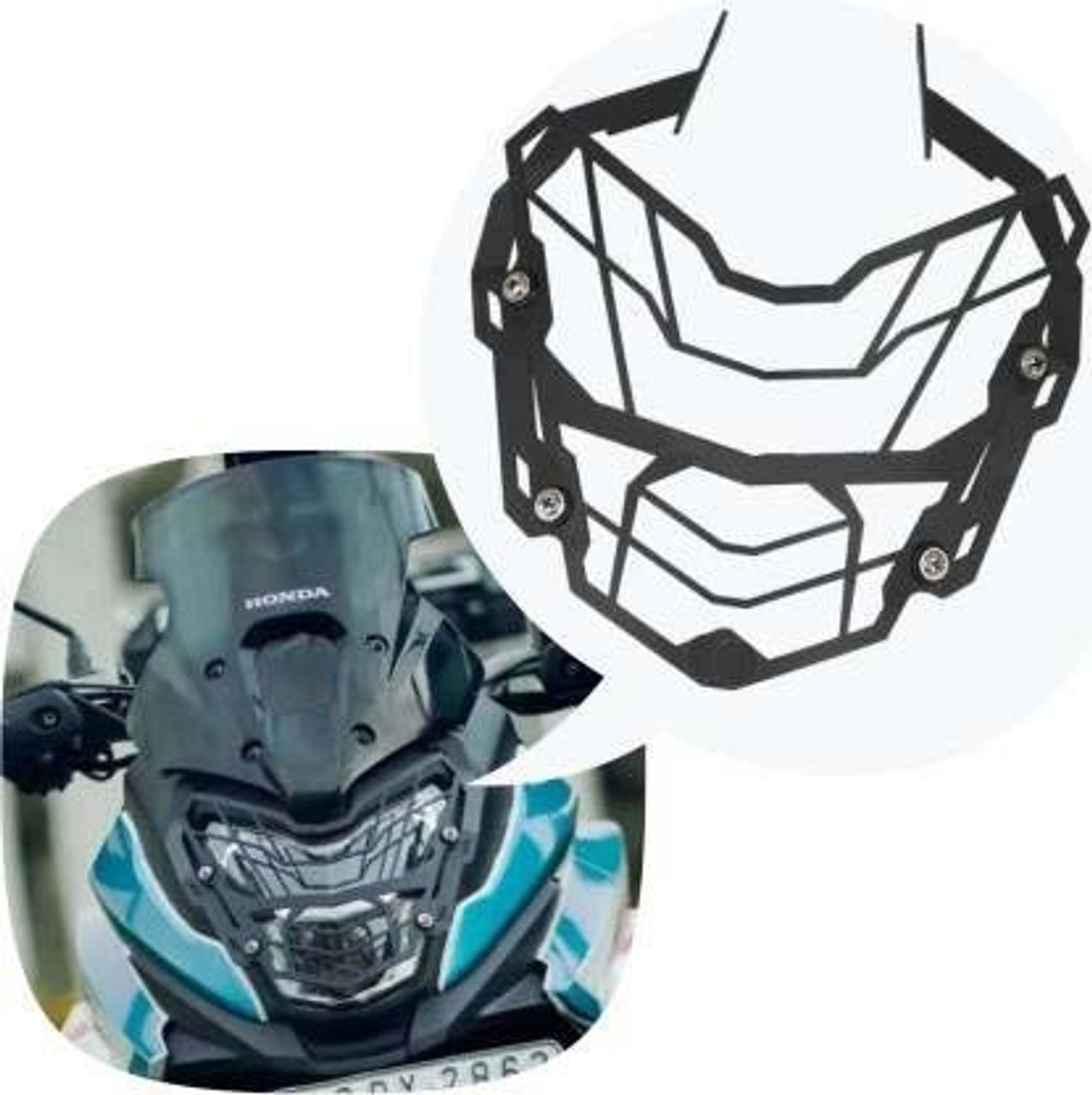 Image of way2gmart HONDA CB200X HEADLIGHT GRILL Bike Headlight Grill