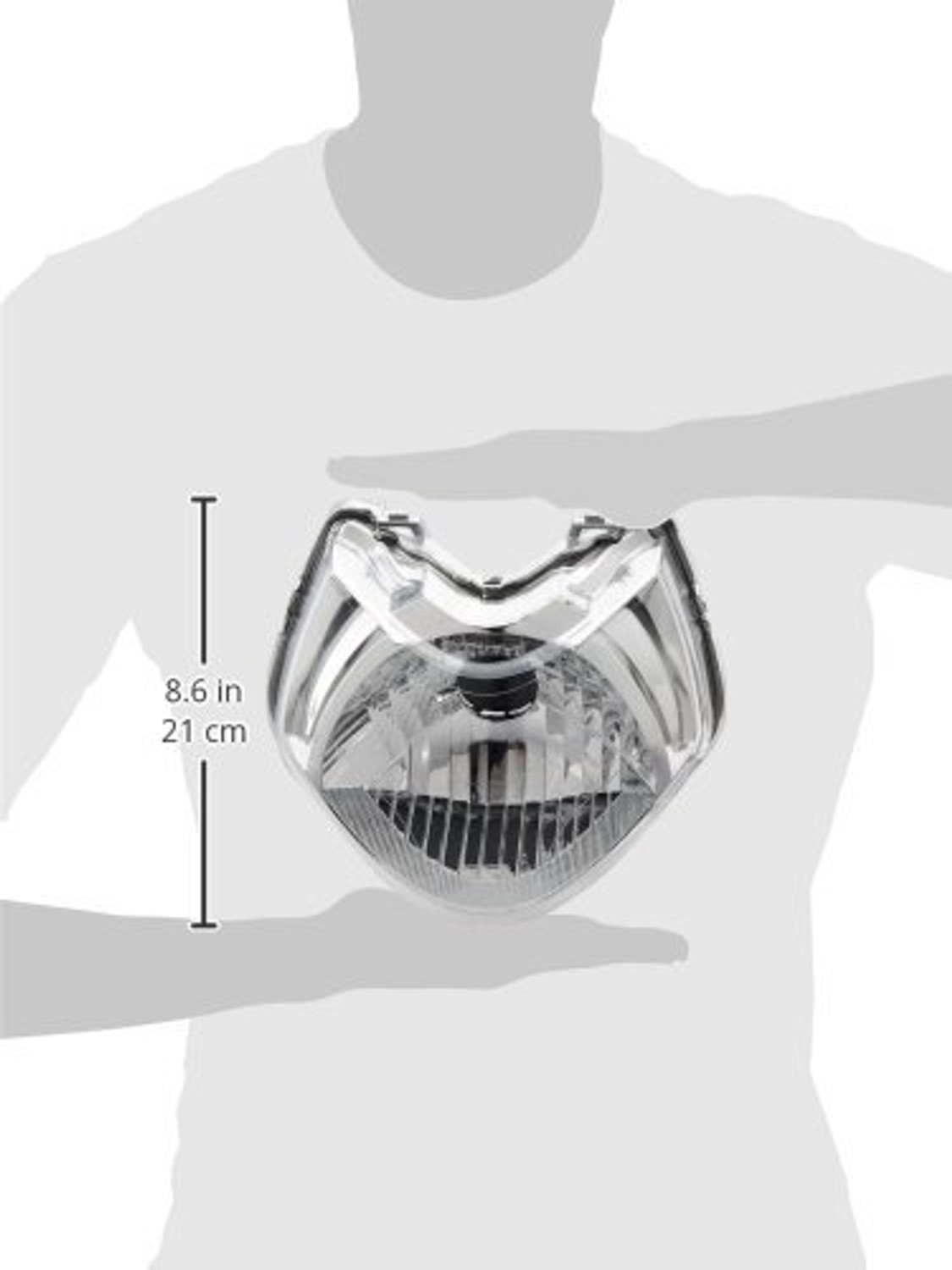Image of DIGICOP Head Light Assembly without Bulb Holder & Parking Hole for Honda Aviator Bike Headlight Mount