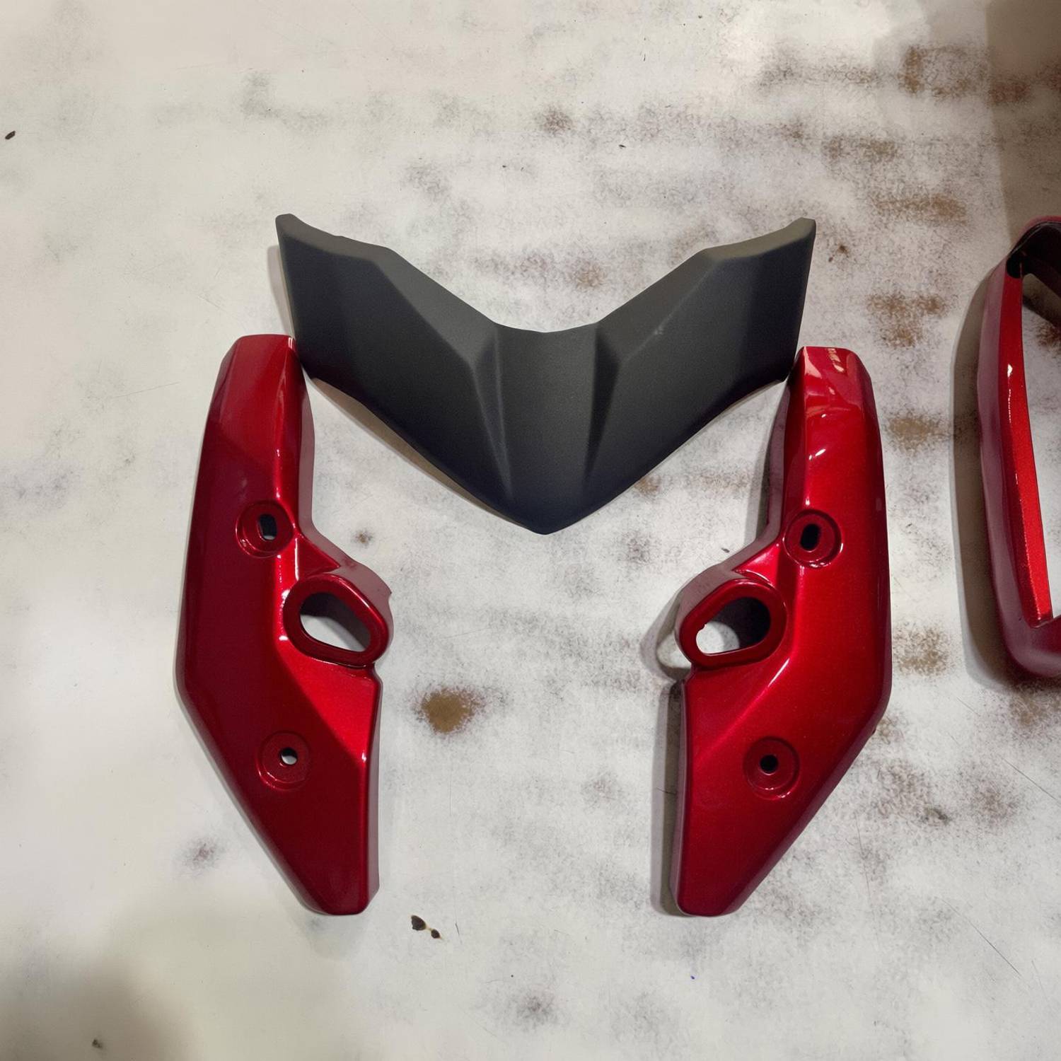 A.A.I FZ Version 1 V1 RED Bike Headlight Visor