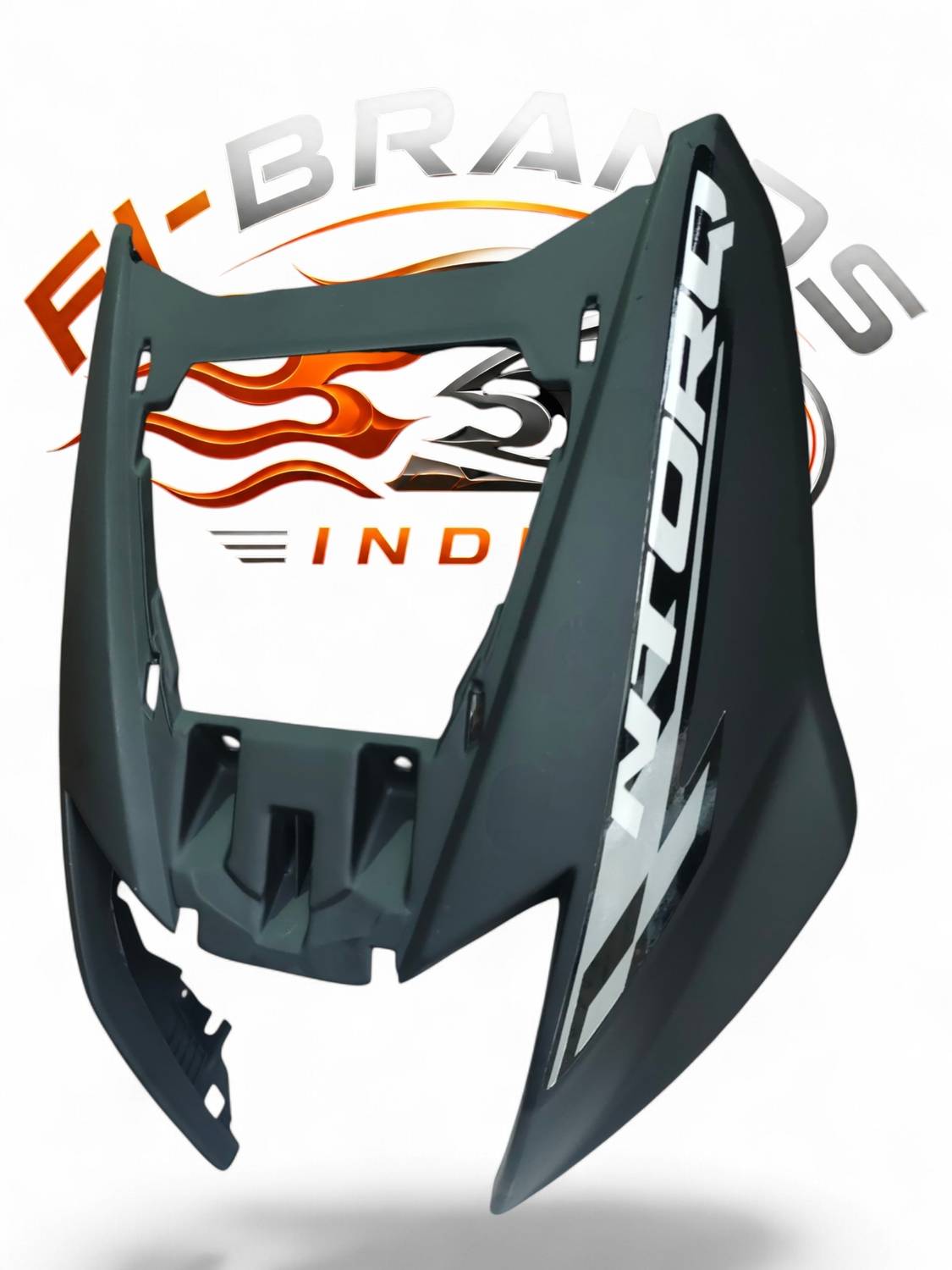 FI-BRANDS NTOR RACE XP Matte Black Bike Headlight Visor - Image 1