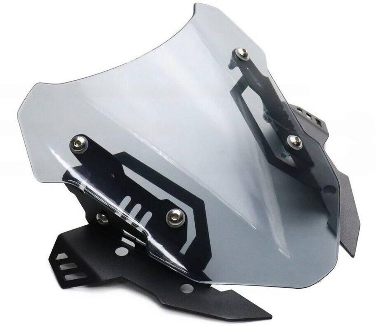 Image of way2gmart MT15 Clear Clamp Windscreen Visor for MT15 Bikes Pack of 1 Bike Headlight Visor