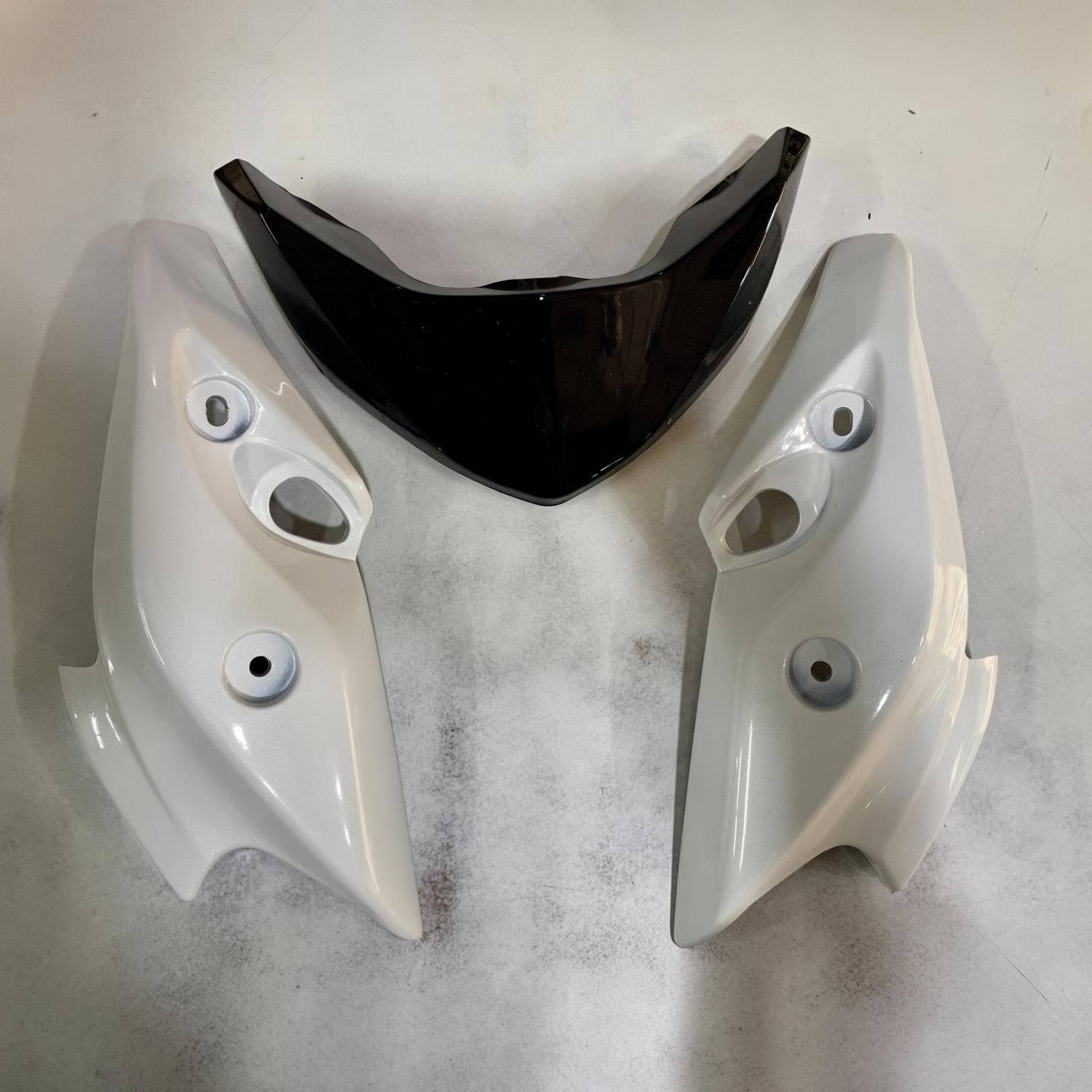 A.A.I FZS Version 1 V1 White Bike Headlight Visor