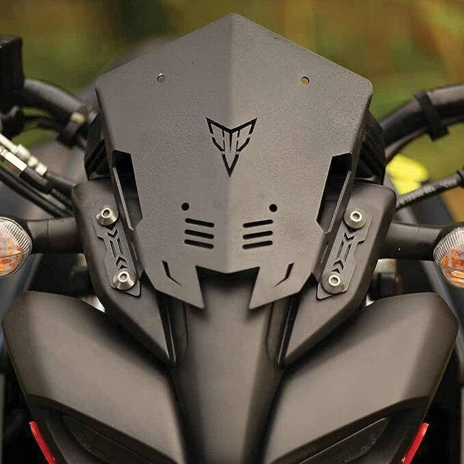 Alleykat Yamaha MT-15 Bike Metal Visor-Black Bike Headlight Visor