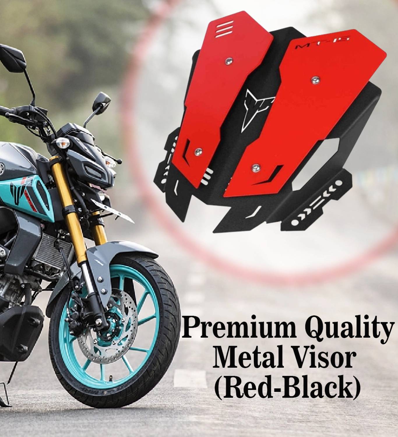 ASRYD Racing DB Visor for Yamaha R15M,R15 V4 (Black) Good Quality Bike Headlight Visor