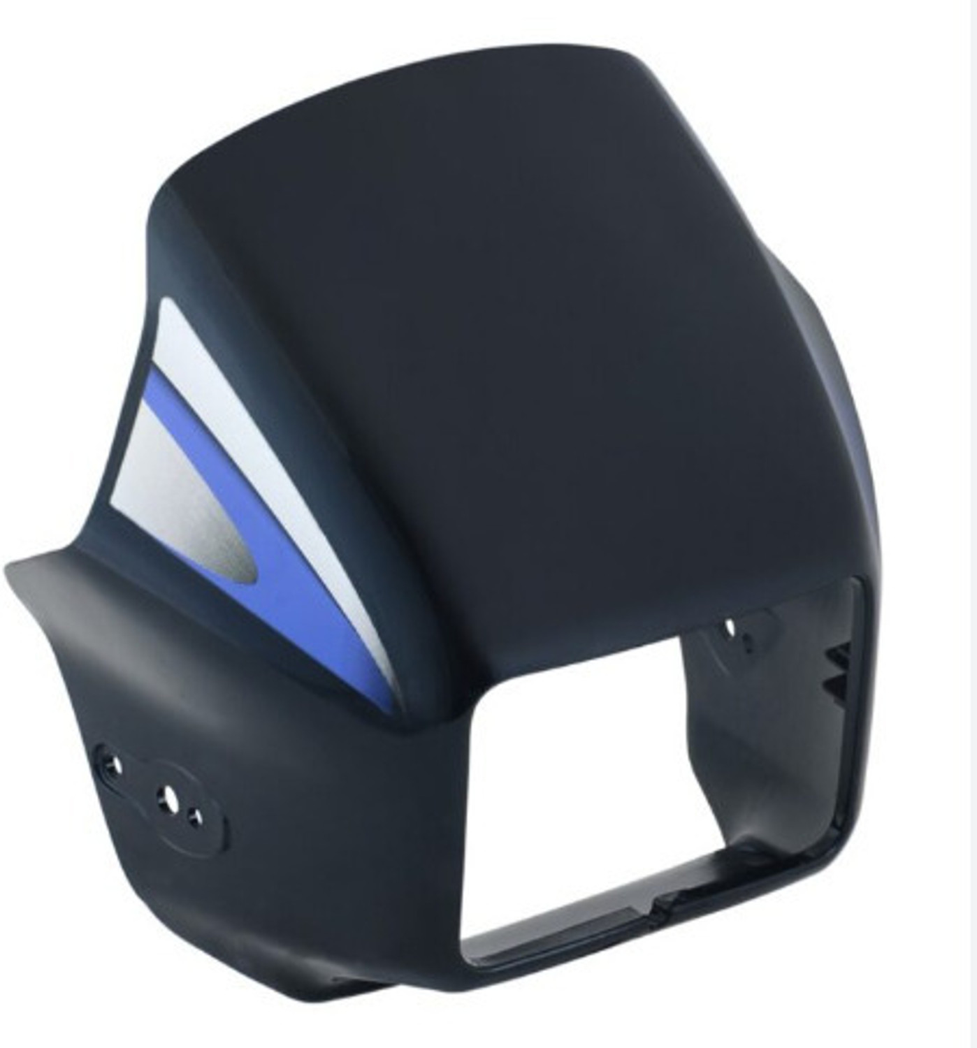 Image of SHREE SPLENDOR BLACK /BLUE VISOR Bike Headlight Visor