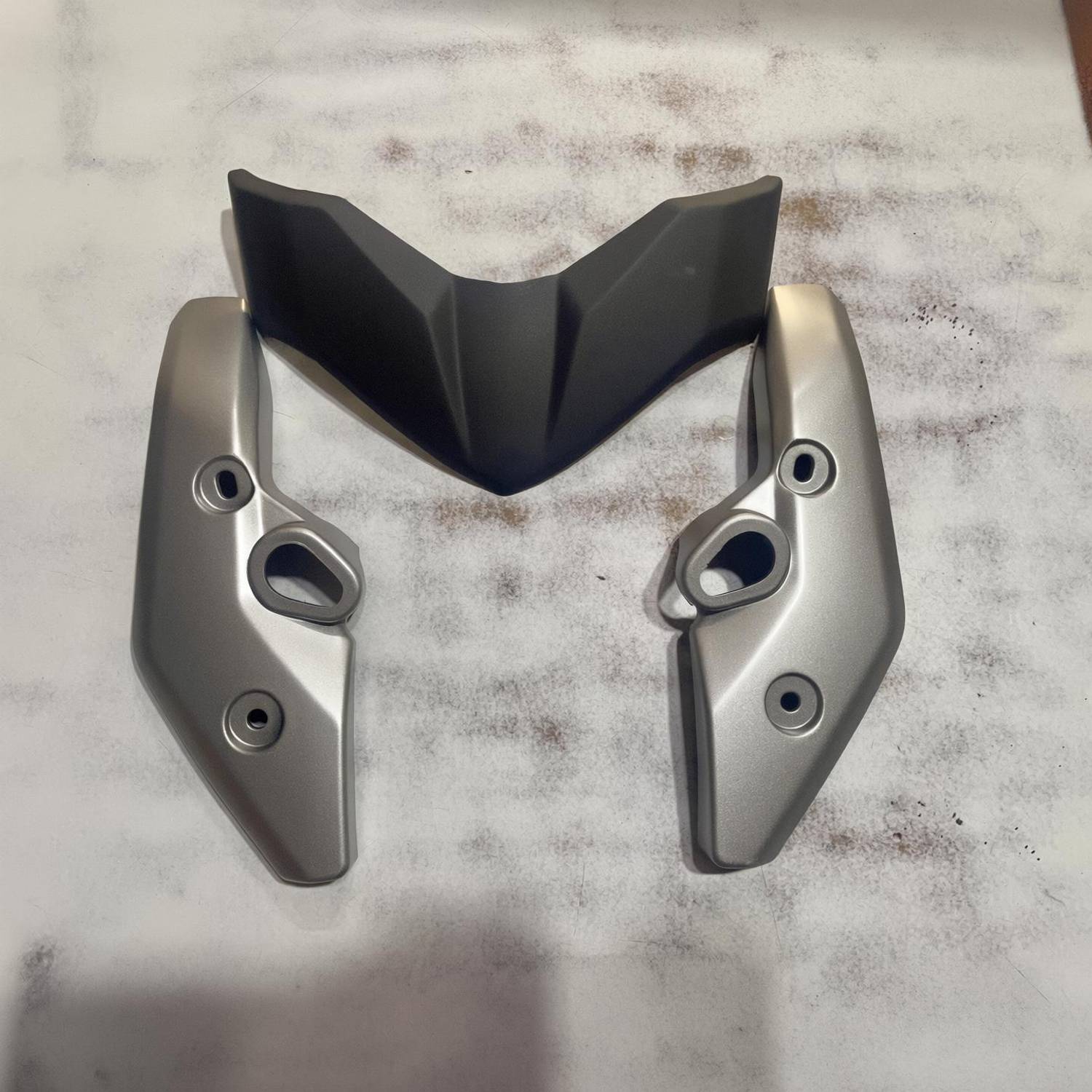 A.A.I FZ Version 1 V1 Silver Bike Headlight Visor