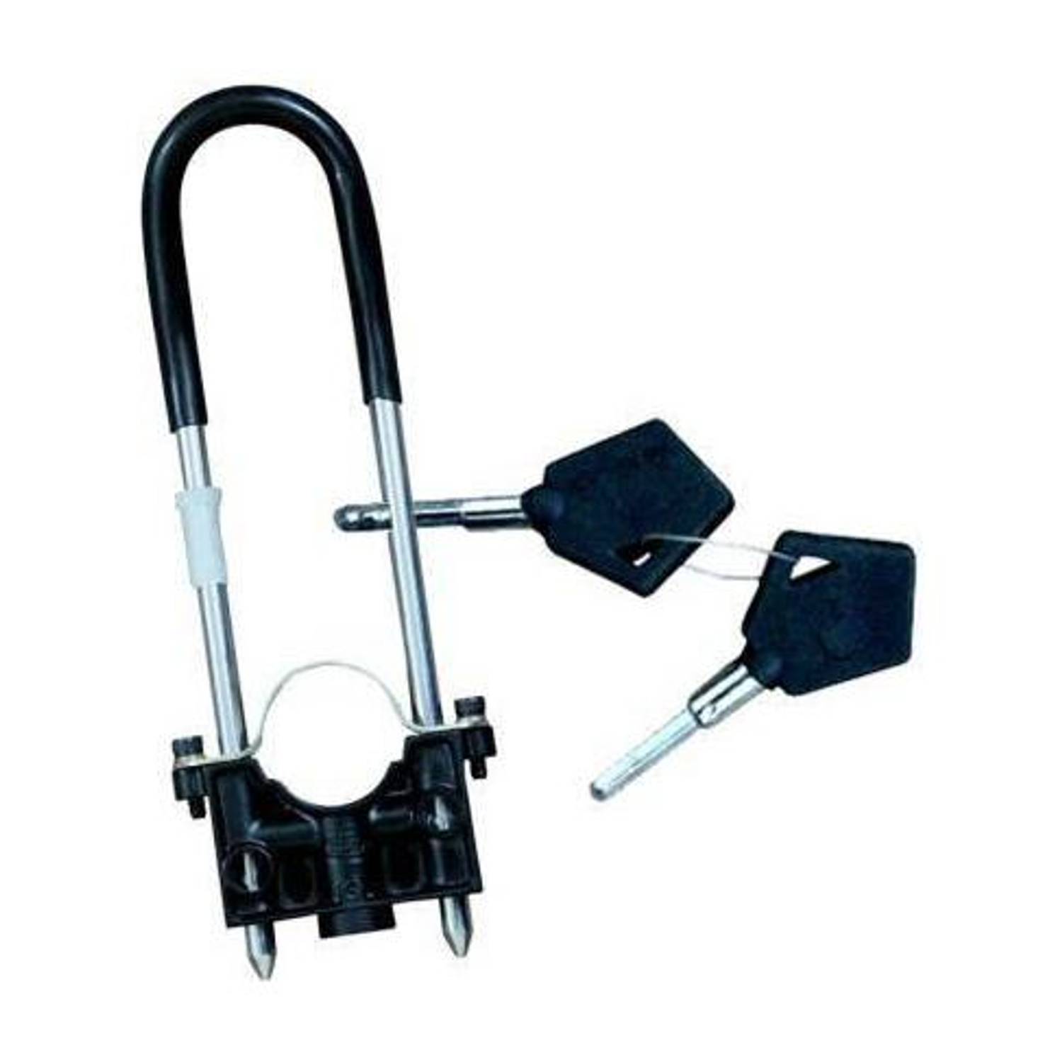 MK Mankrit Black Bike Front Wheel Lock - Image 1