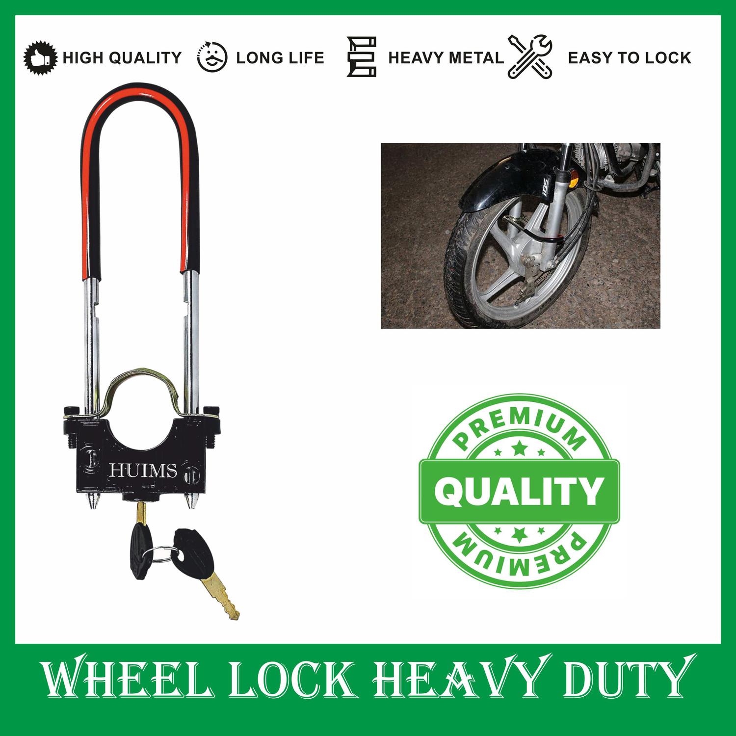 Image of Allowing Bike Front Shocker Lock Wheel Lock AWG- Premium Quality Front Wheel,Shocker Lock With 2 Hi-Tech Keys Wheel Lock
