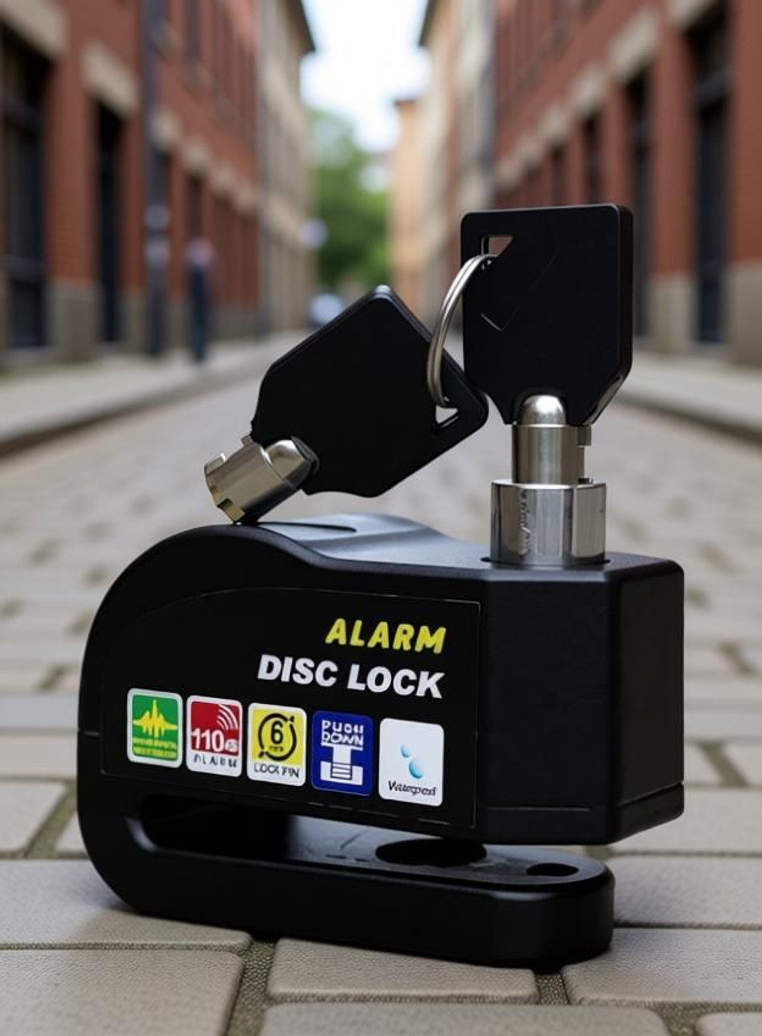 Image of Linist Disc Brake Lock, Ultra 110db Alarm Anti-Theft Motorcycle /Bicycle Lock Disc Lock