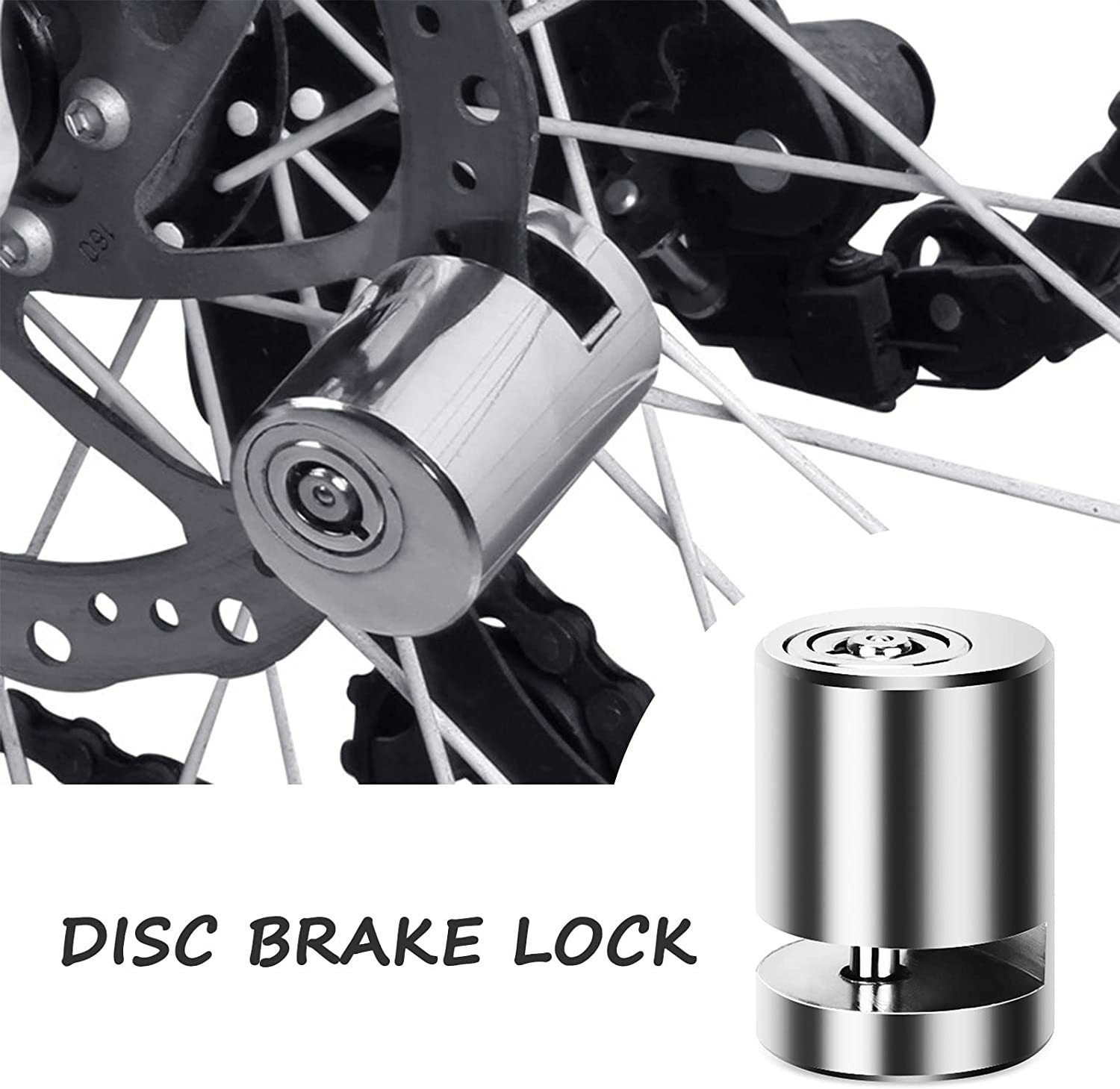 Image of carfrill Mini Bike Disc Lock for Motorcycles, Bicycles?Bike, Electrombile, Electric Car Motorcycle Disc Brake Lock - Anti Theft Motorbike Security Wheel Disk Lock Disc Lock