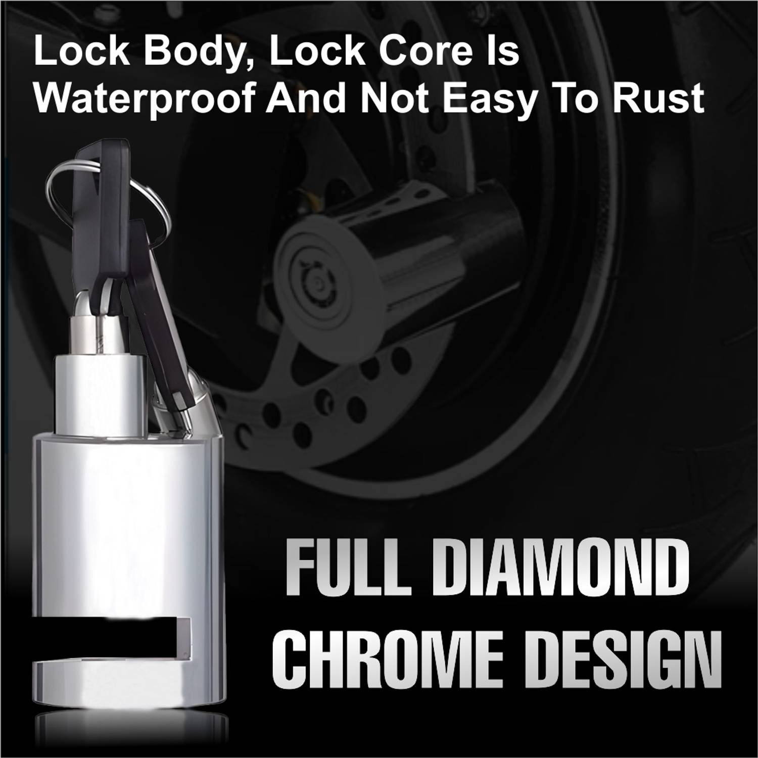 Moto Genius Mini Stainless Steel Disc Brake Lock - Image 5