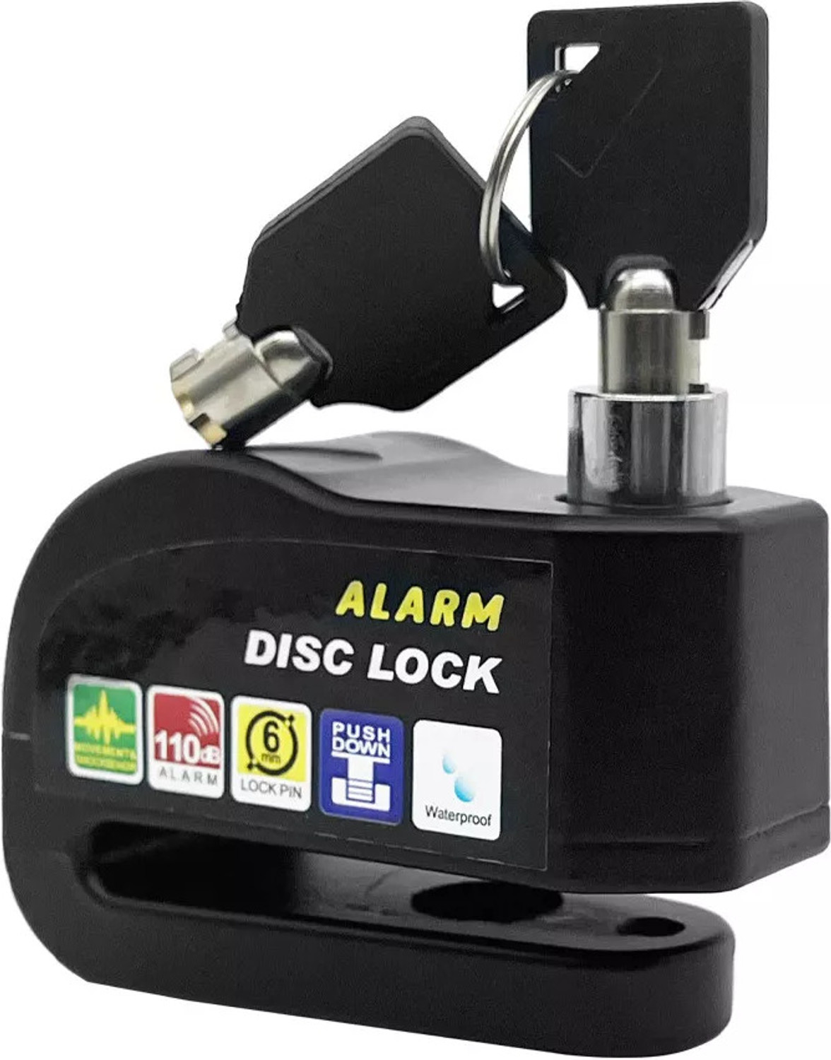 Image of Linist Disc Brake Lock, Ultra 110db Alarm Anti-Theft Motorcycle /Bicycle Lock Disc Lock