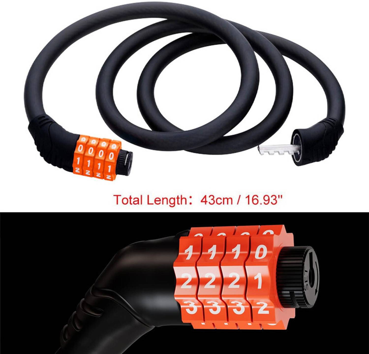 AUTO PEARL Multipurpose 4 Digit Security Anti-Theft Lock (Orange