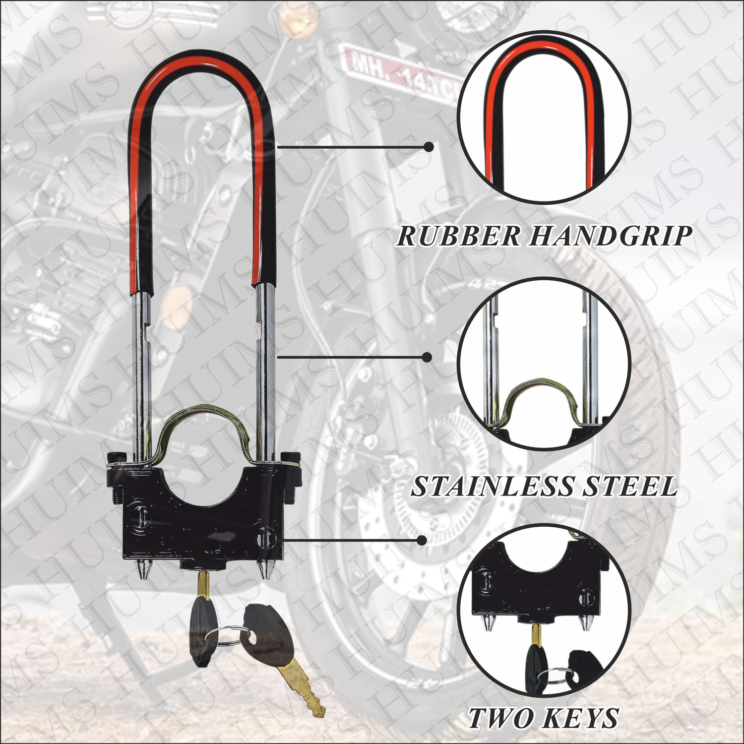 Image of Allowing Bike Front Shocker Lock Wheel Lock AWG- Premium Quality Front Wheel,Shocker Lock With 2 Hi-Tech Keys Wheel Lock