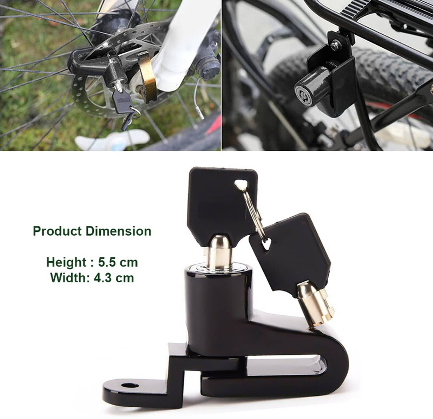 パク 1 AUTO PEARL Disc Brake Lock, Anti Theft Heavy Duty Security Disc