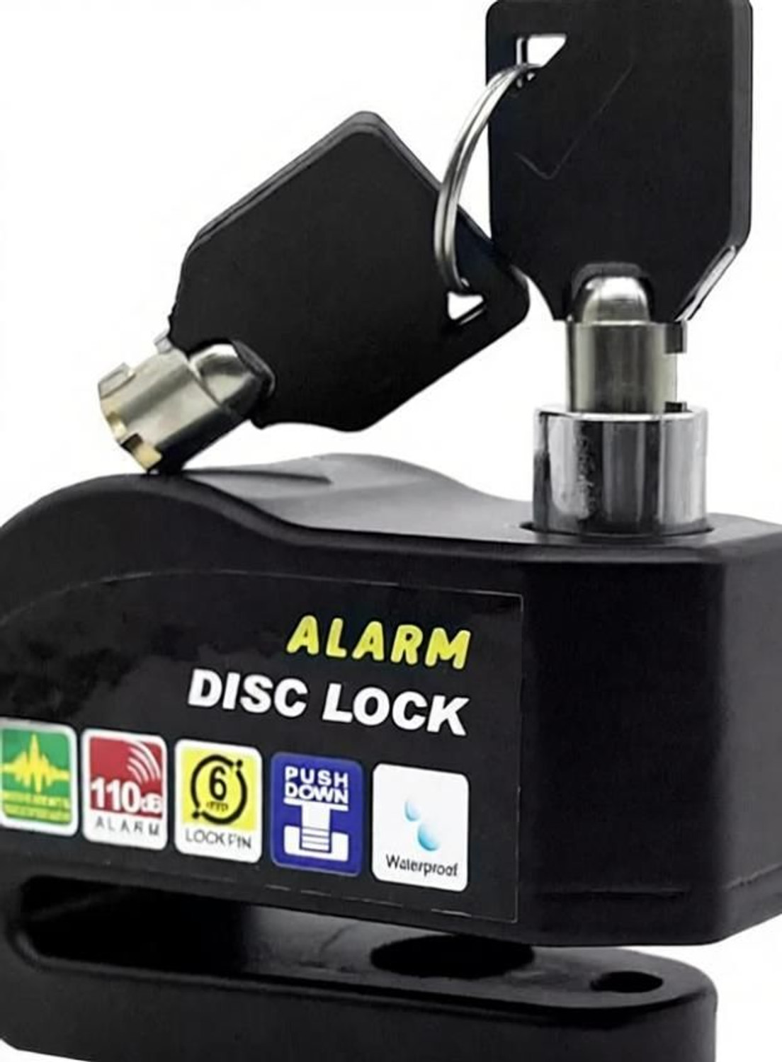 Image of Linist Disc Brake Lock, Ultra 110db Alarm Anti-Theft Motorcycle /Bicycle Lock Disc Lock