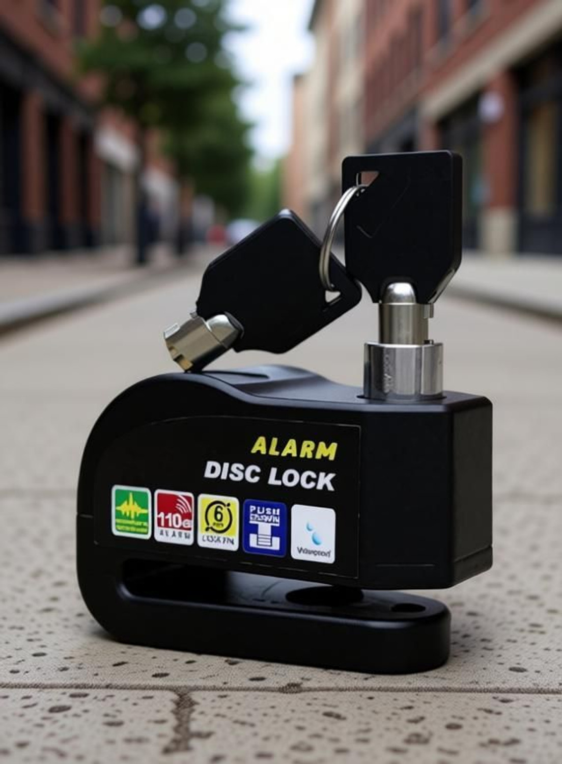 Image of Linist Disc Brake Lock, Ultra 110db Alarm Anti-Theft Motorcycle /Bicycle Lock Disc Lock