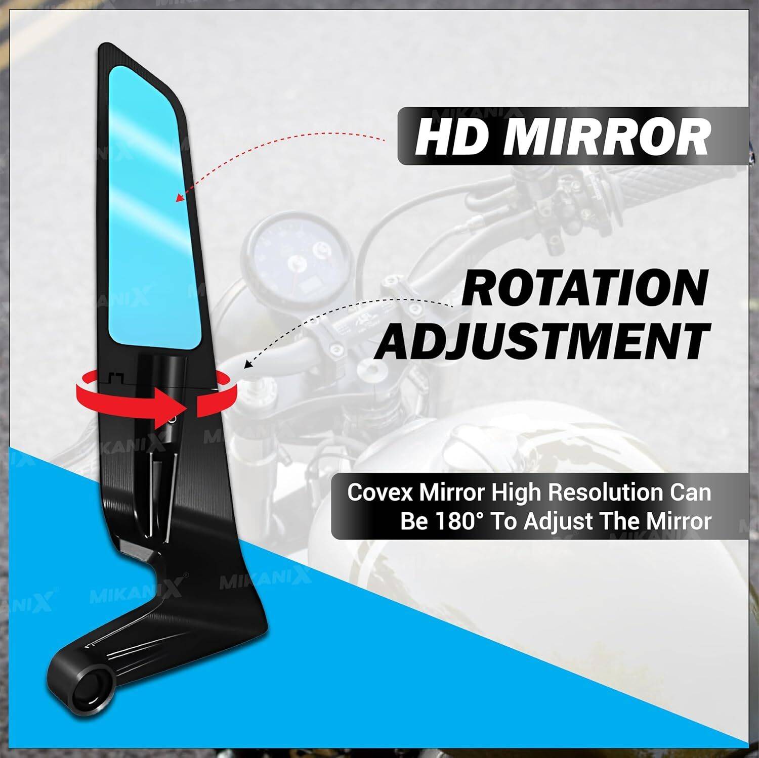 OBEROI'S Manual Rear View Mirror For Yamaha MT-15 - Image 3