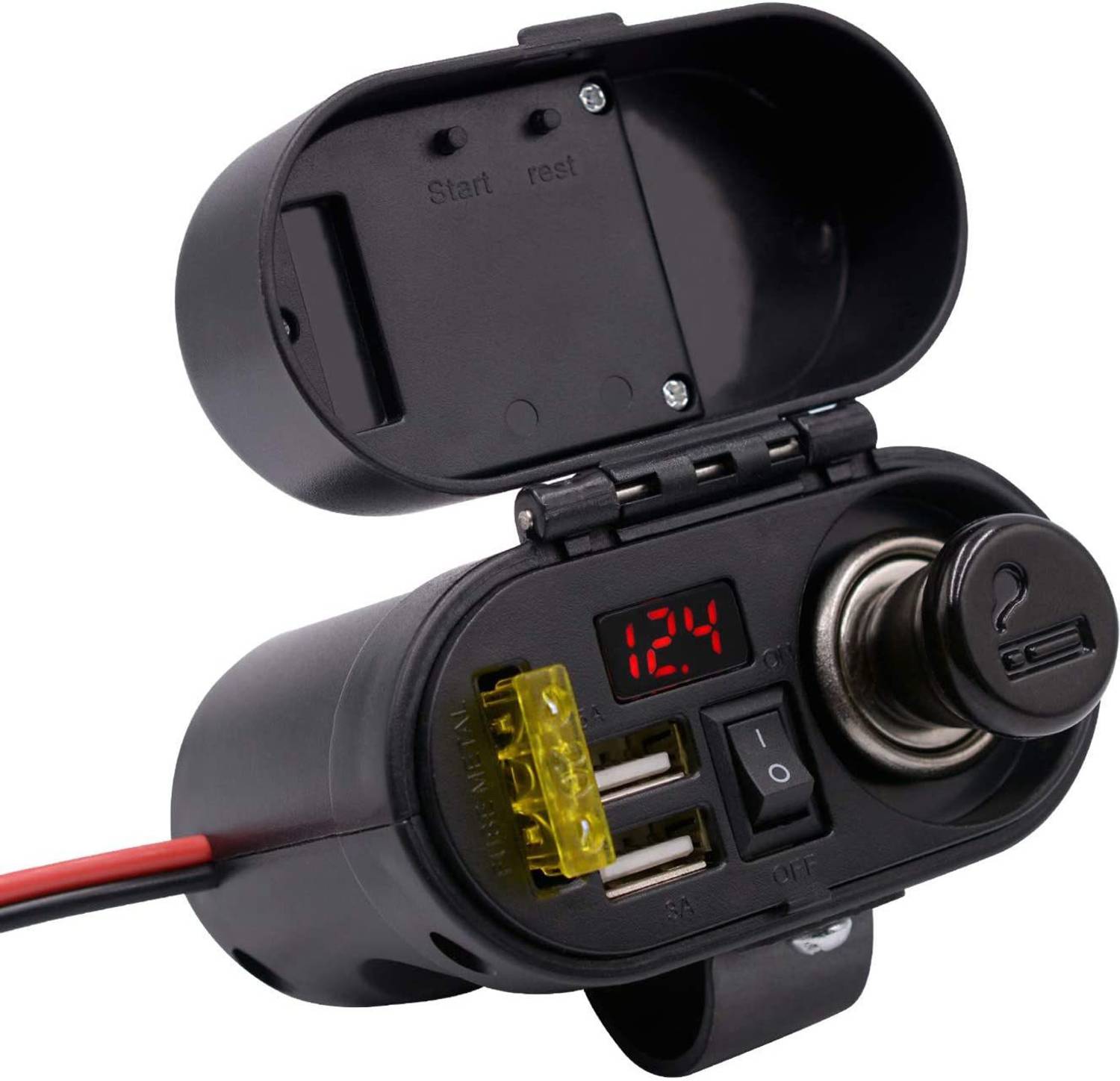 cigarette charger for motorcycle Gerbing 12V DC Adapter Plug in fuse safeguard your electronics SAE to 12V Motorcycle Female
