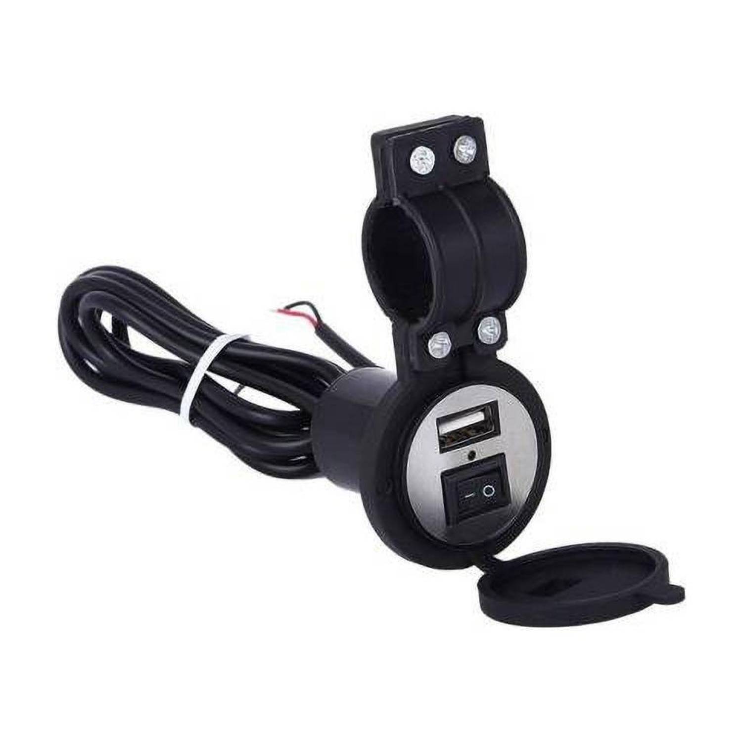 carempire Waterproof phone adapter Stand USB Battery Charger for Cycle/Bike handle With Switch 5 A Bike Mobile Charger