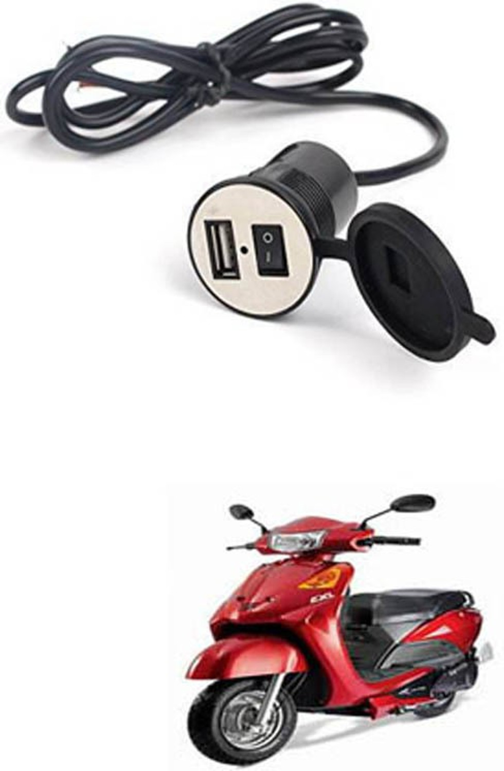 Image of APICAL New Bike USB Charger Socket Power Outlet 5V 2 A for Yo 12 A Bike Mobile Charger