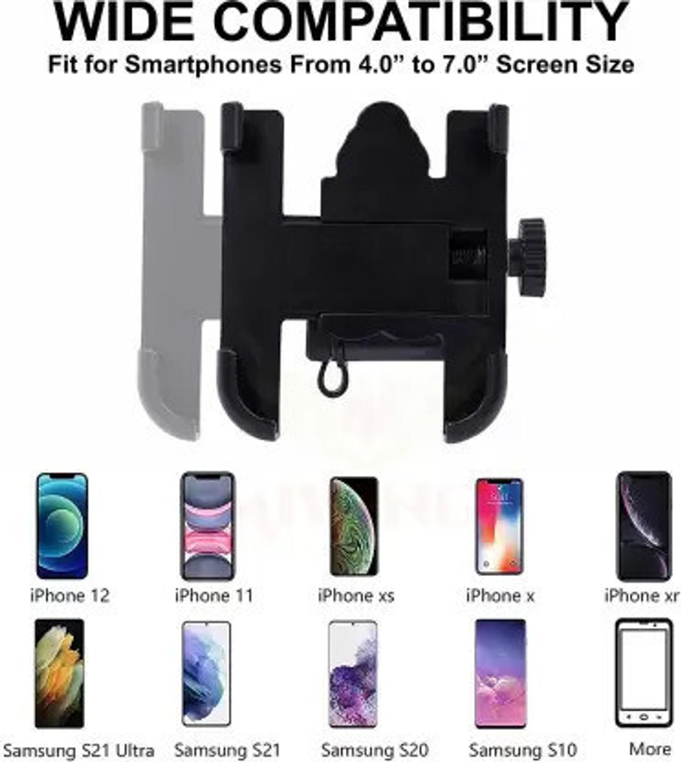Image of Autofledge Universal Metal Body 360 Degree Rotating Handlebar Cradle Stand with USB Charger Bike Mobile Holder
