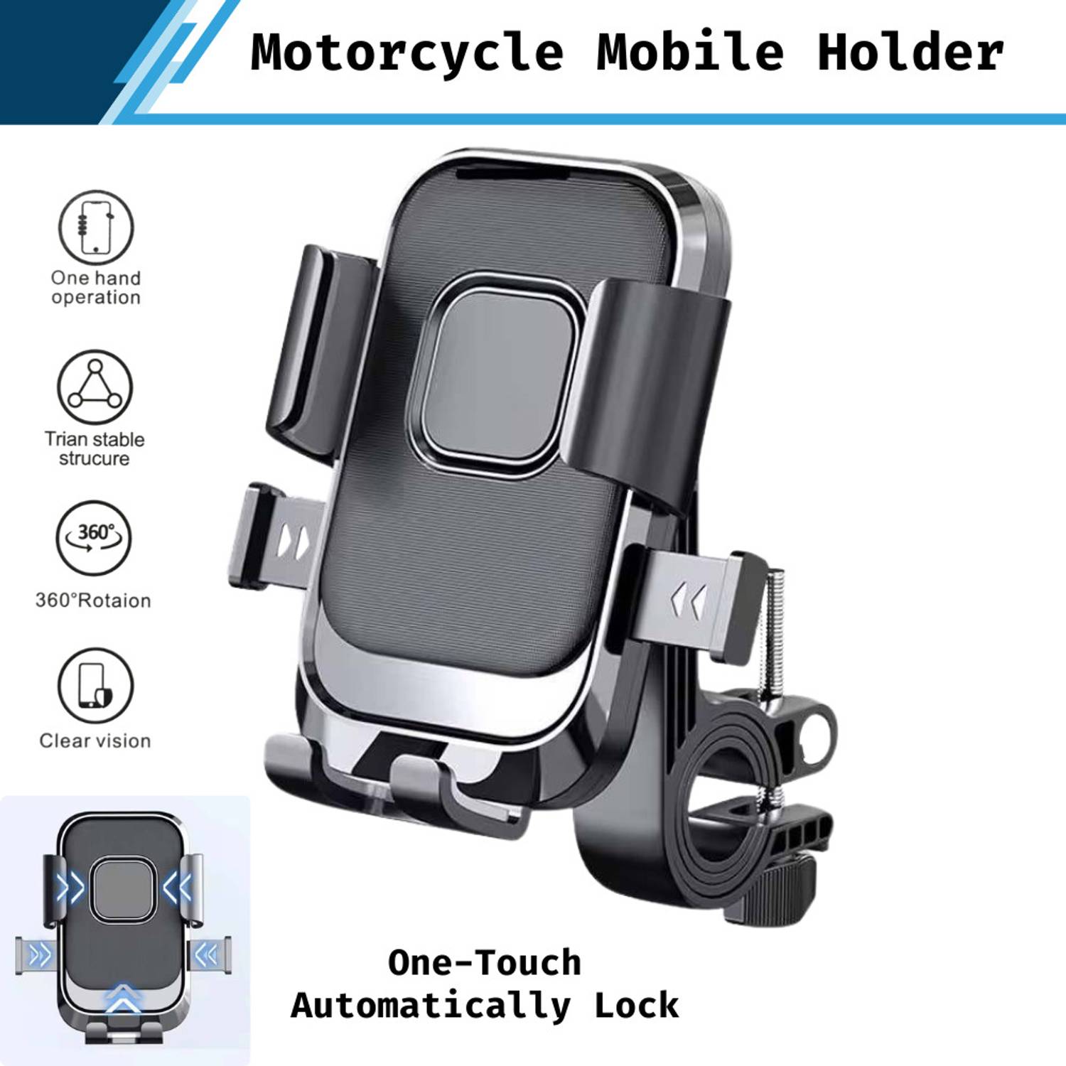 Autozap Universal Bike Mobile Holder - Image 1