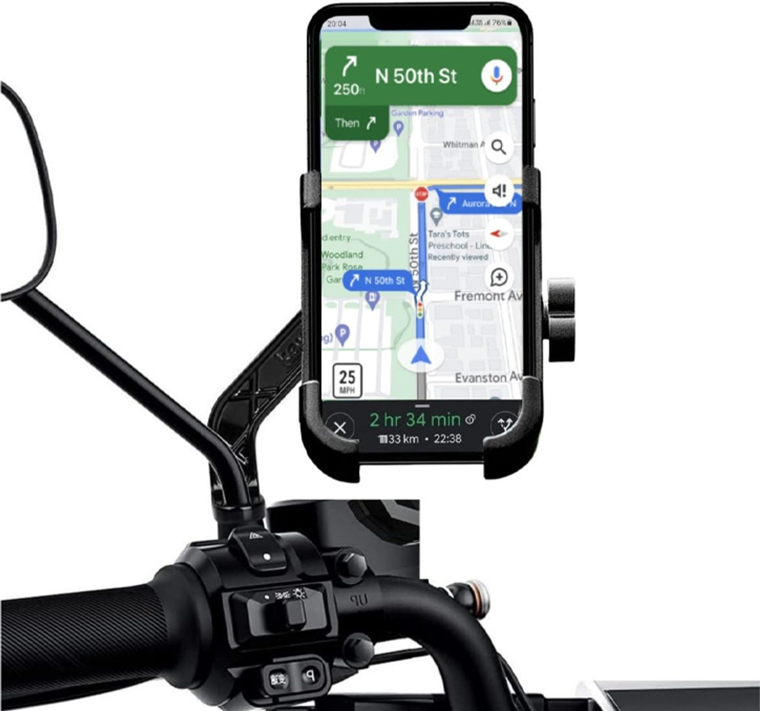 Image of Mobofix Universal Bike Mount Phone Holder Aluminum Body 360 Rotating Handlebar Bike Mobile Holder
