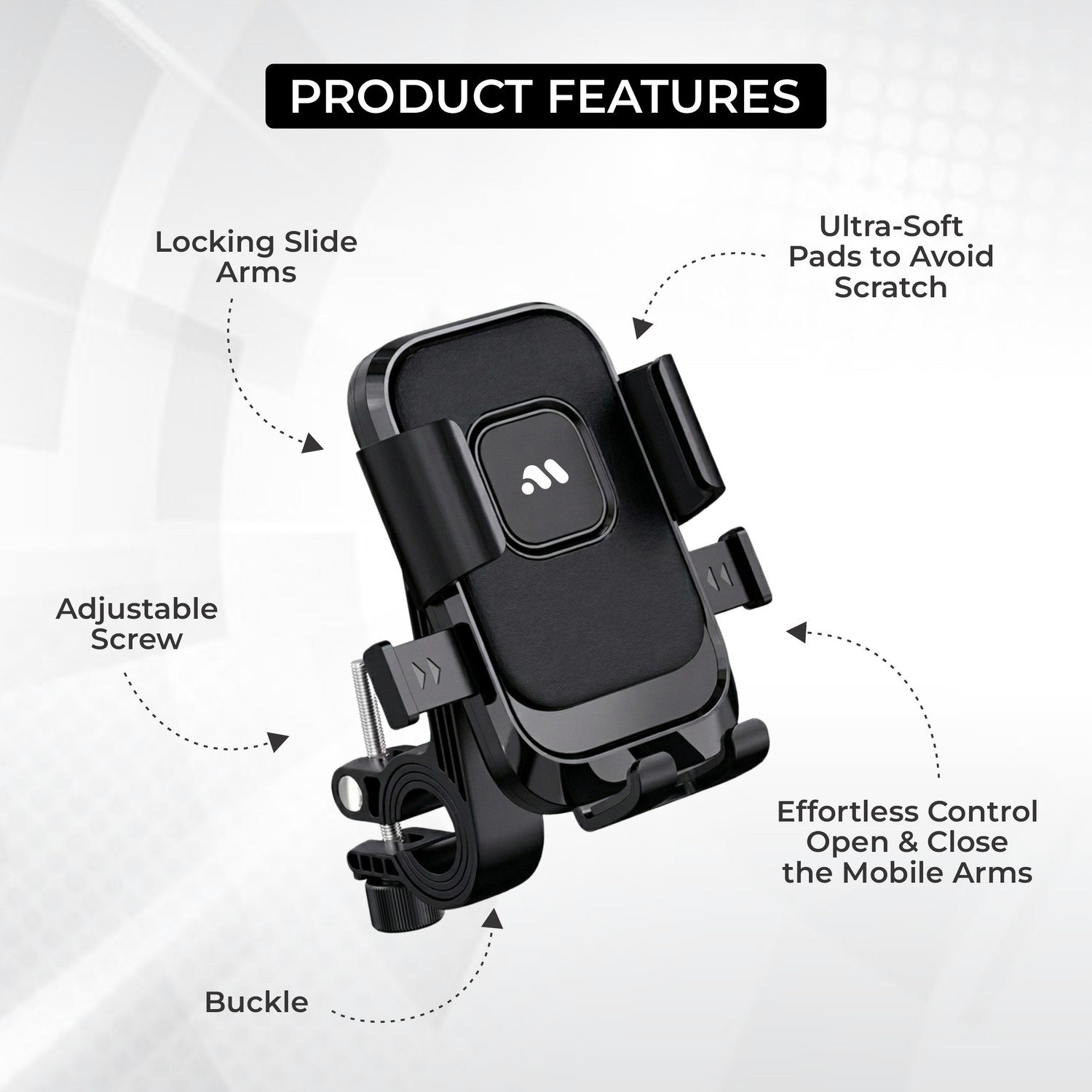 Image of Magnyte Mobix 360 Rotatable Universal Compatibility Adjustable Bike Mobile Holder